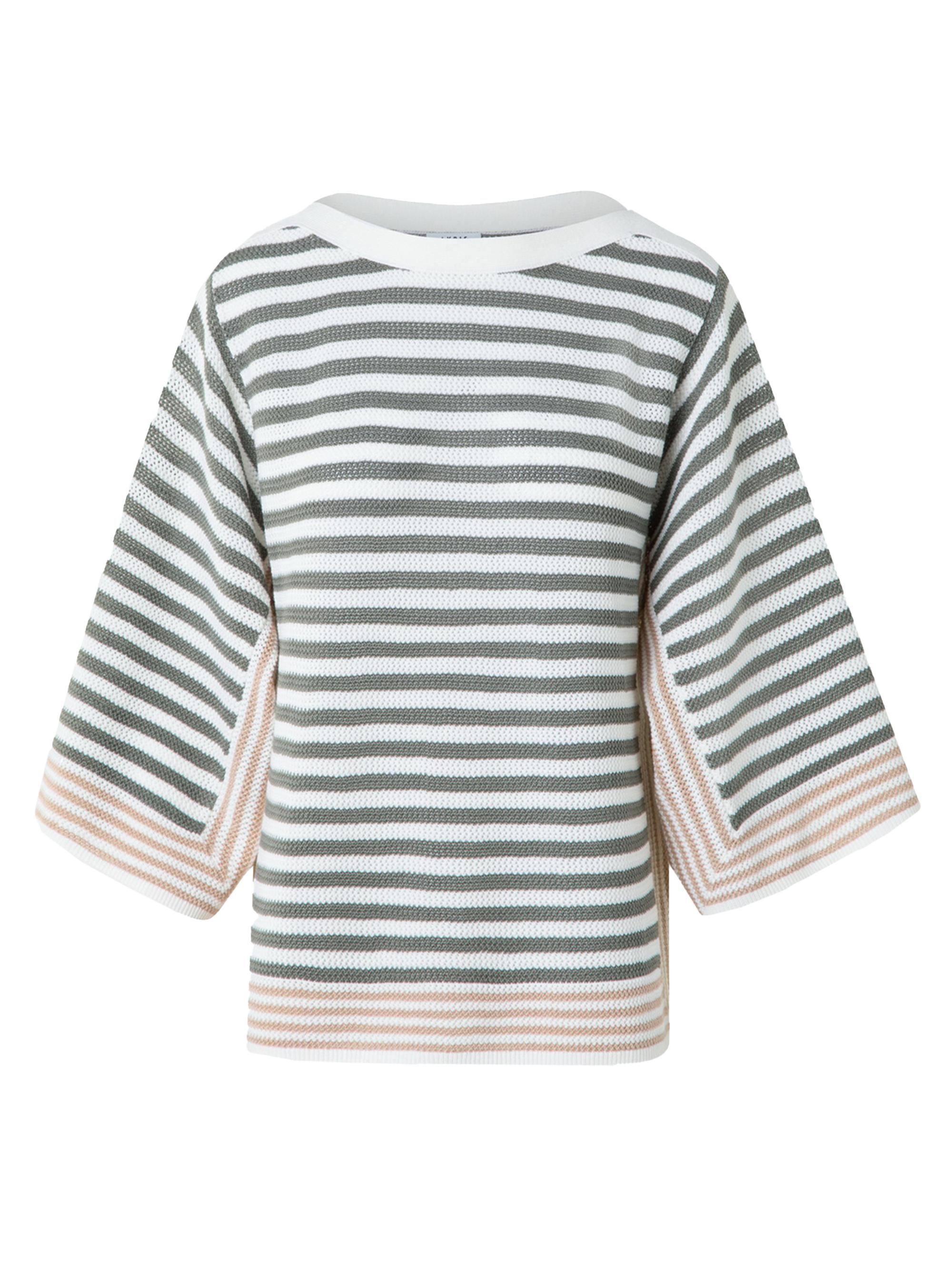 Akris punto Women's Striped Virgin-Wool Boatneck Sweater - Cream Beige