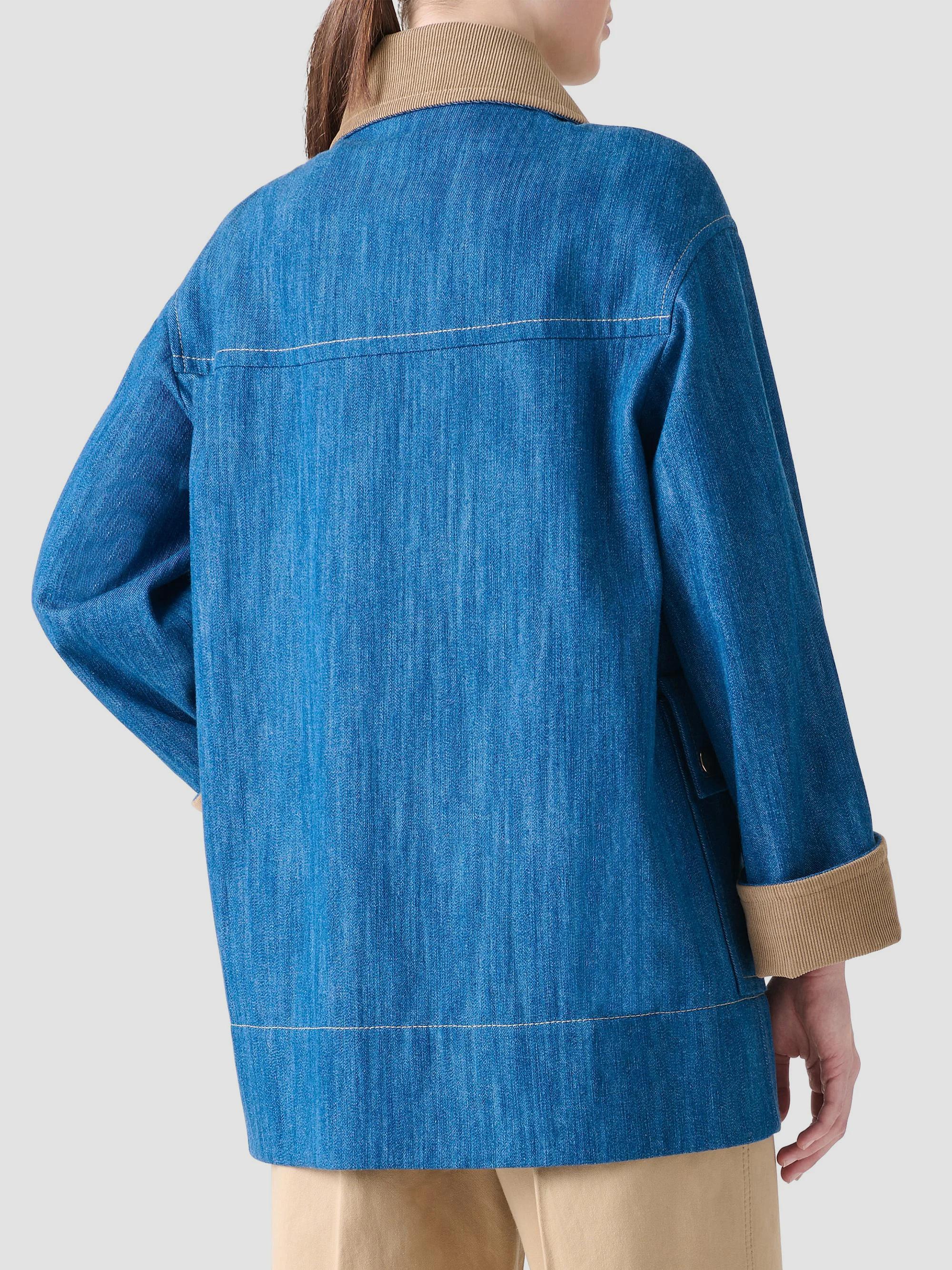 Akris punto Corduroy-Trimmed Denim Jacket | Saks Fifth Avenue