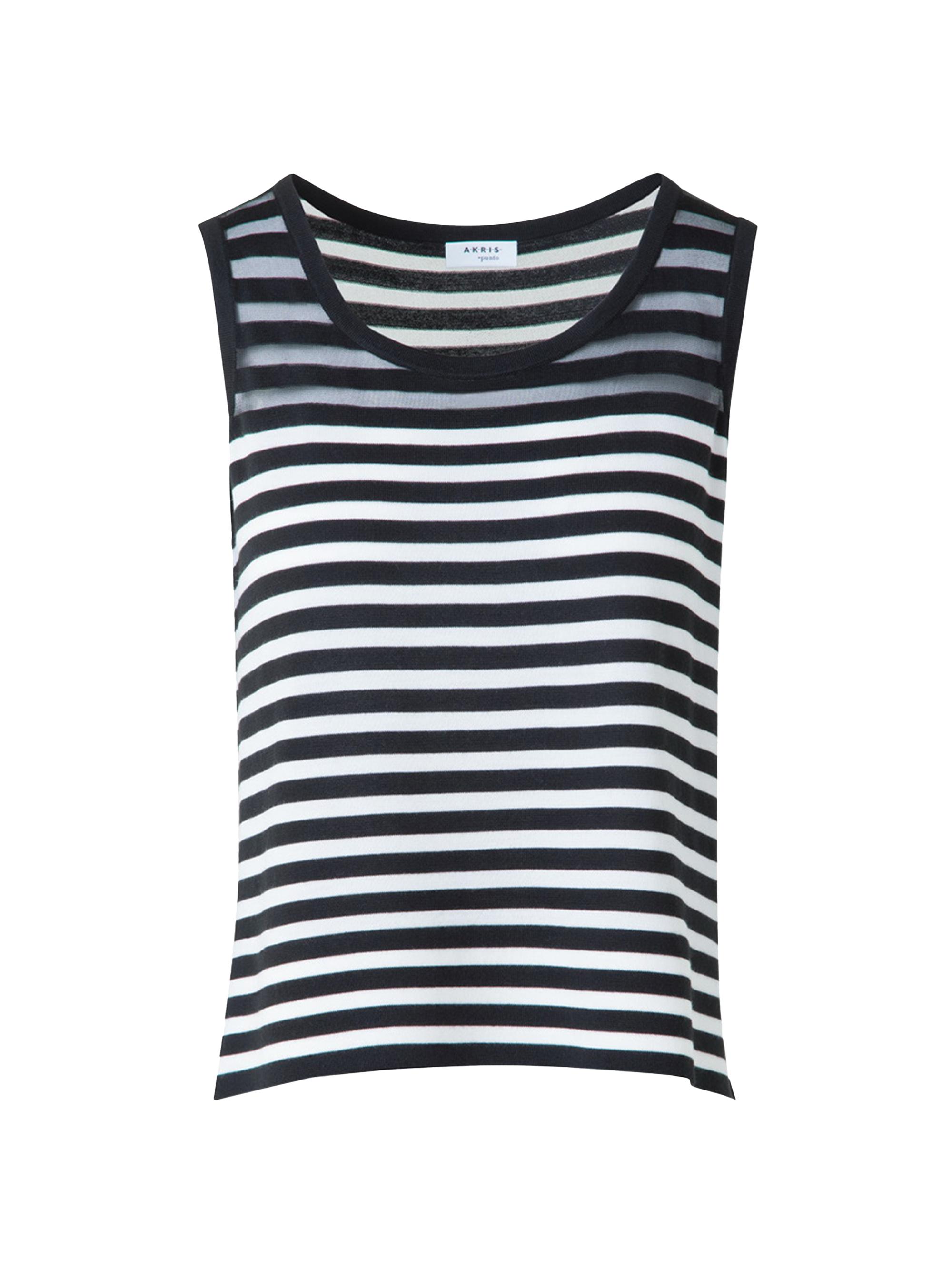 Akris punto Women's Striped Virgin Wool-Blend Tank - Black Cream