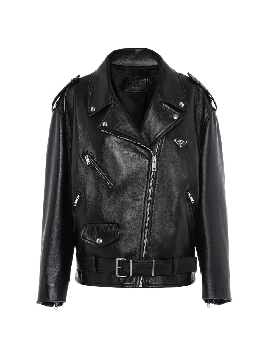 Prada Nappa Leather Biker Jacket | Saks Fifth Avenue