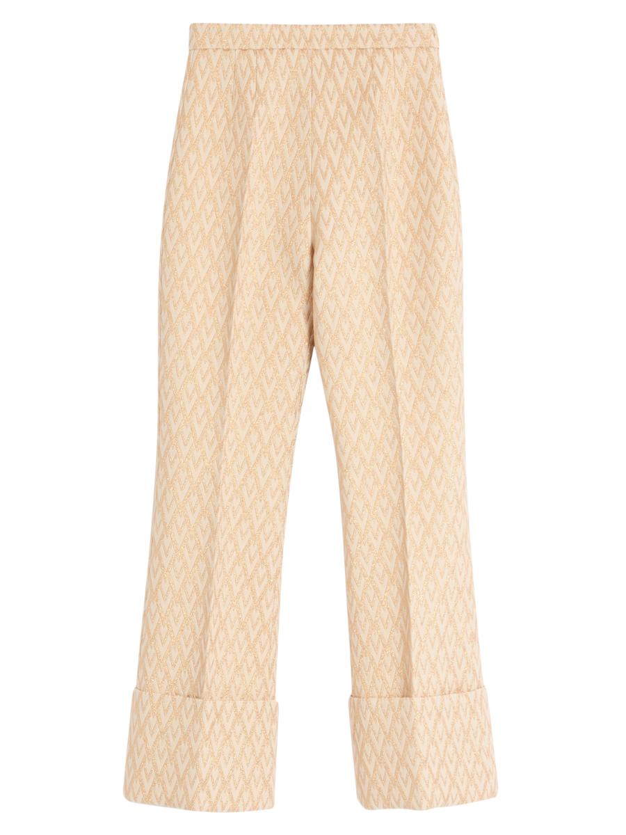 Valentino Garavani Toute La V Lurex Jacquard Pants | Saks