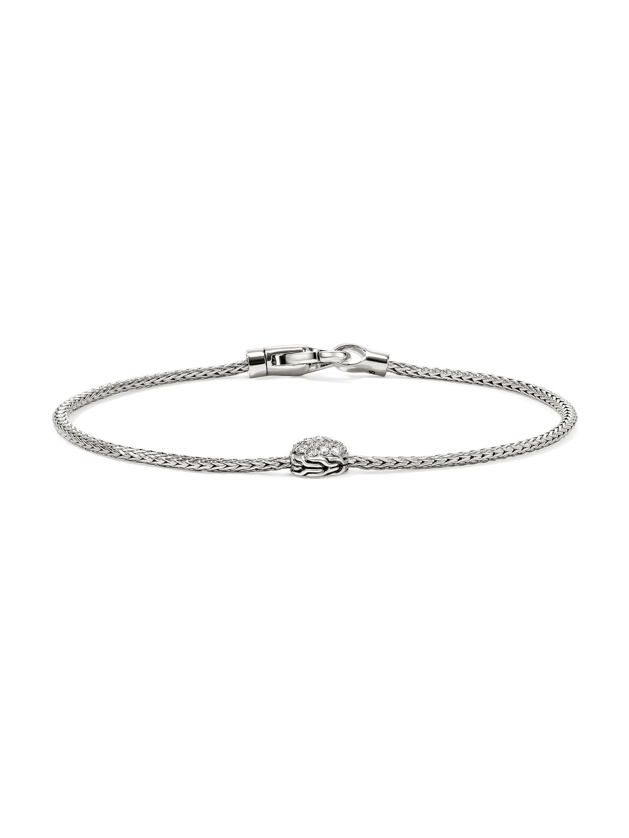 John Hardy Women's JH Essentials Sterling Silver & 0.15 TCW Diamond Bracelet - Silver