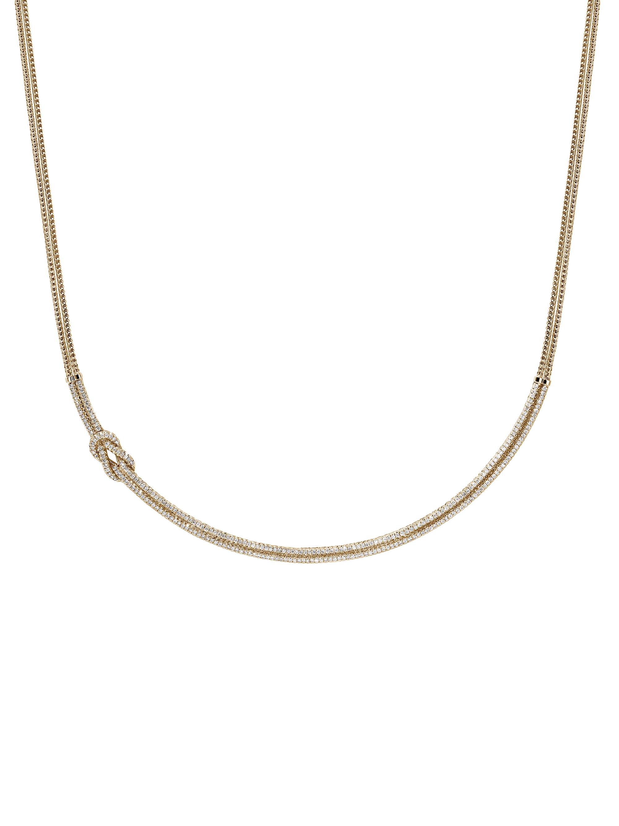 John Hardy Women's Love Knot 14K Yellow Gold & 2.25 TCW Diamond Necklace - Yellow Gold