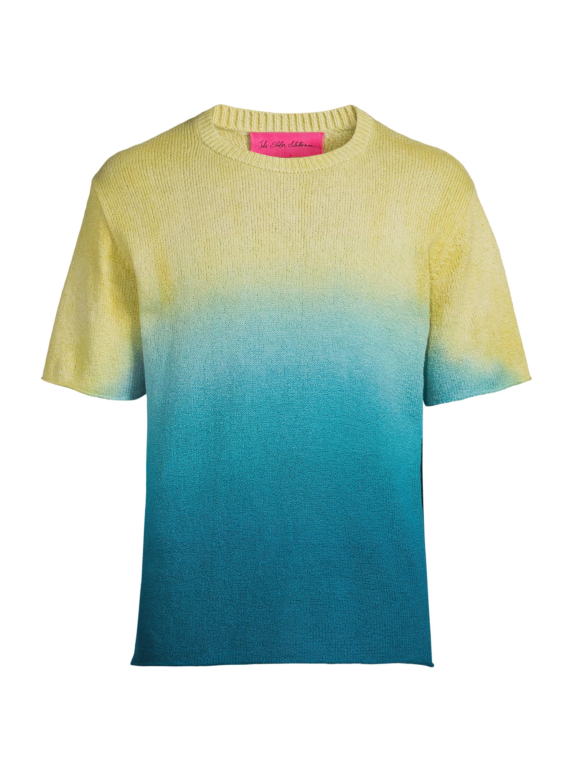 The Elder Statesman Men's Nora Lite Dip-Dye T-Shirt - Sage Dip