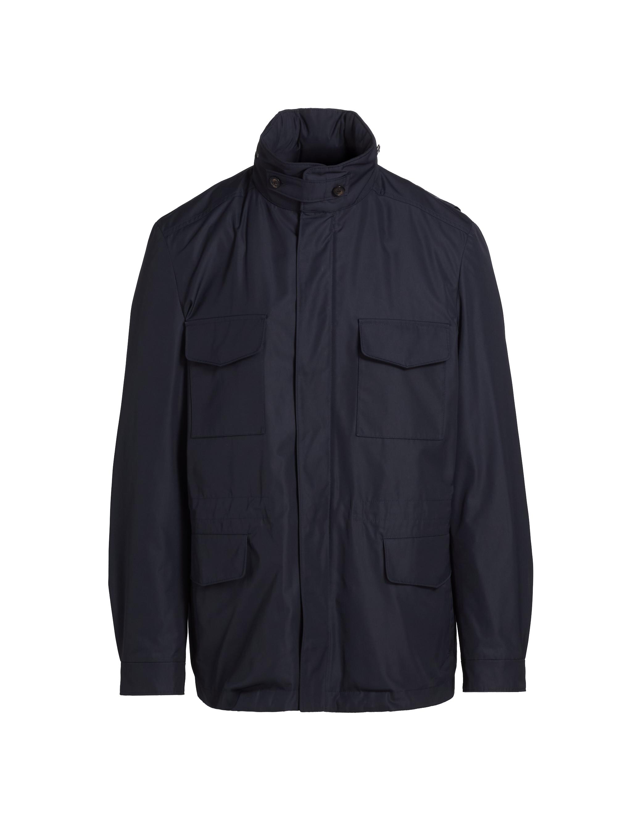 Loro Piana Men's Traveller Twenty Key Rain Field Jacket - Very Dark Blue