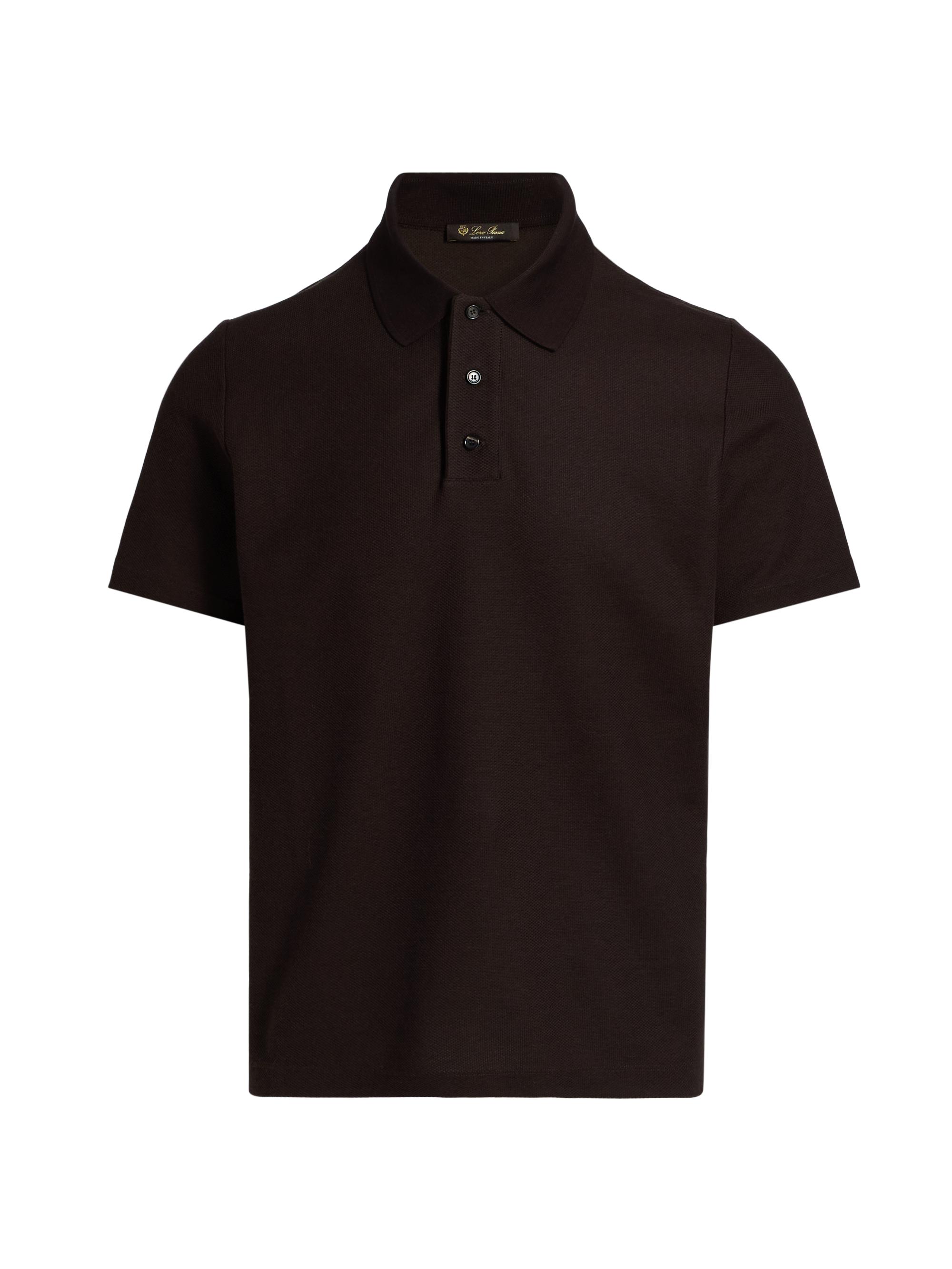 Loro Piana Men's Cerro Cotton-Cashmere Polo Shirt - Cloves
