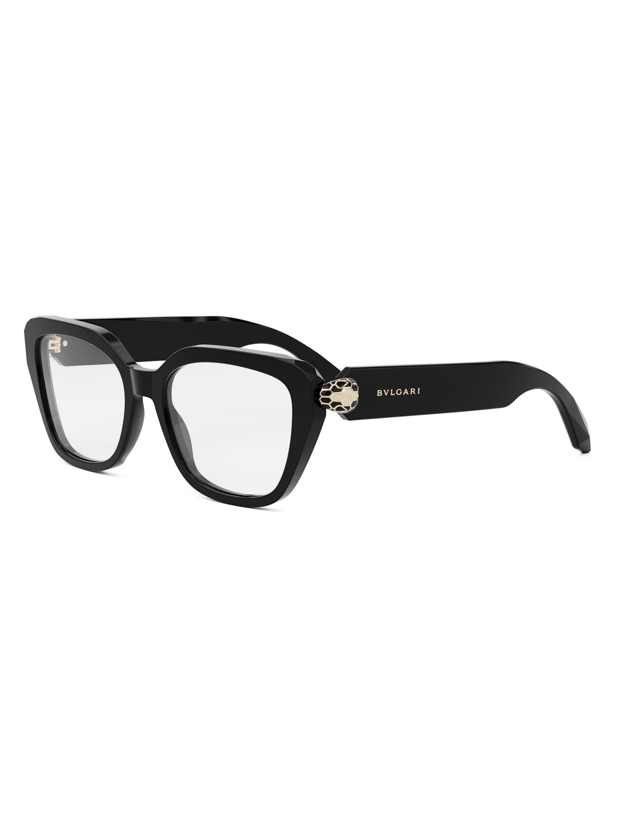 BVLGARI Serpenti 51MM Cat-Eye Blue Block Glasses | Saks Fifth Avenue