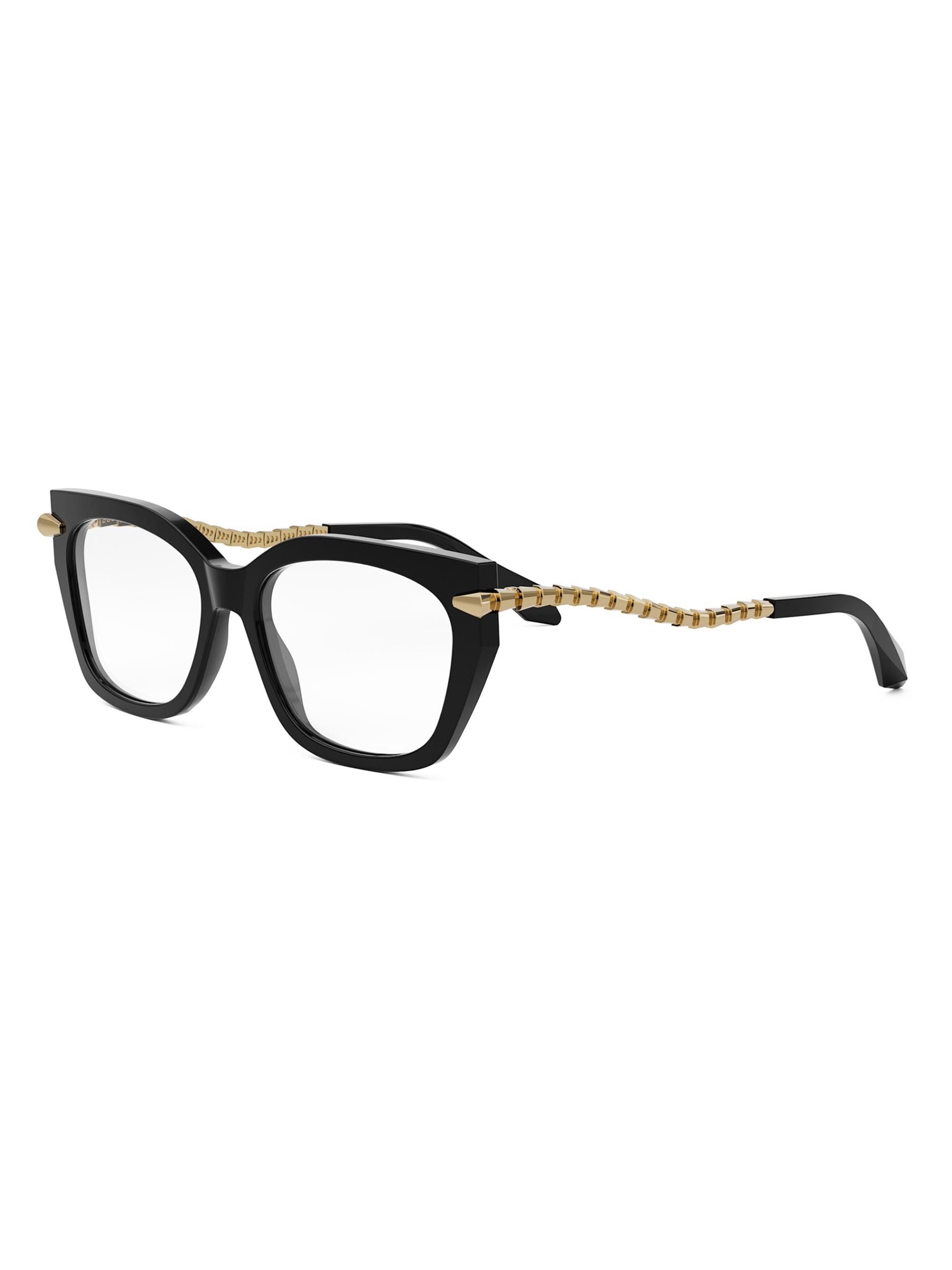 BVLGARI Women's Serpenti Viper 54MM Rectangular Eyeglasses - Shiny Black