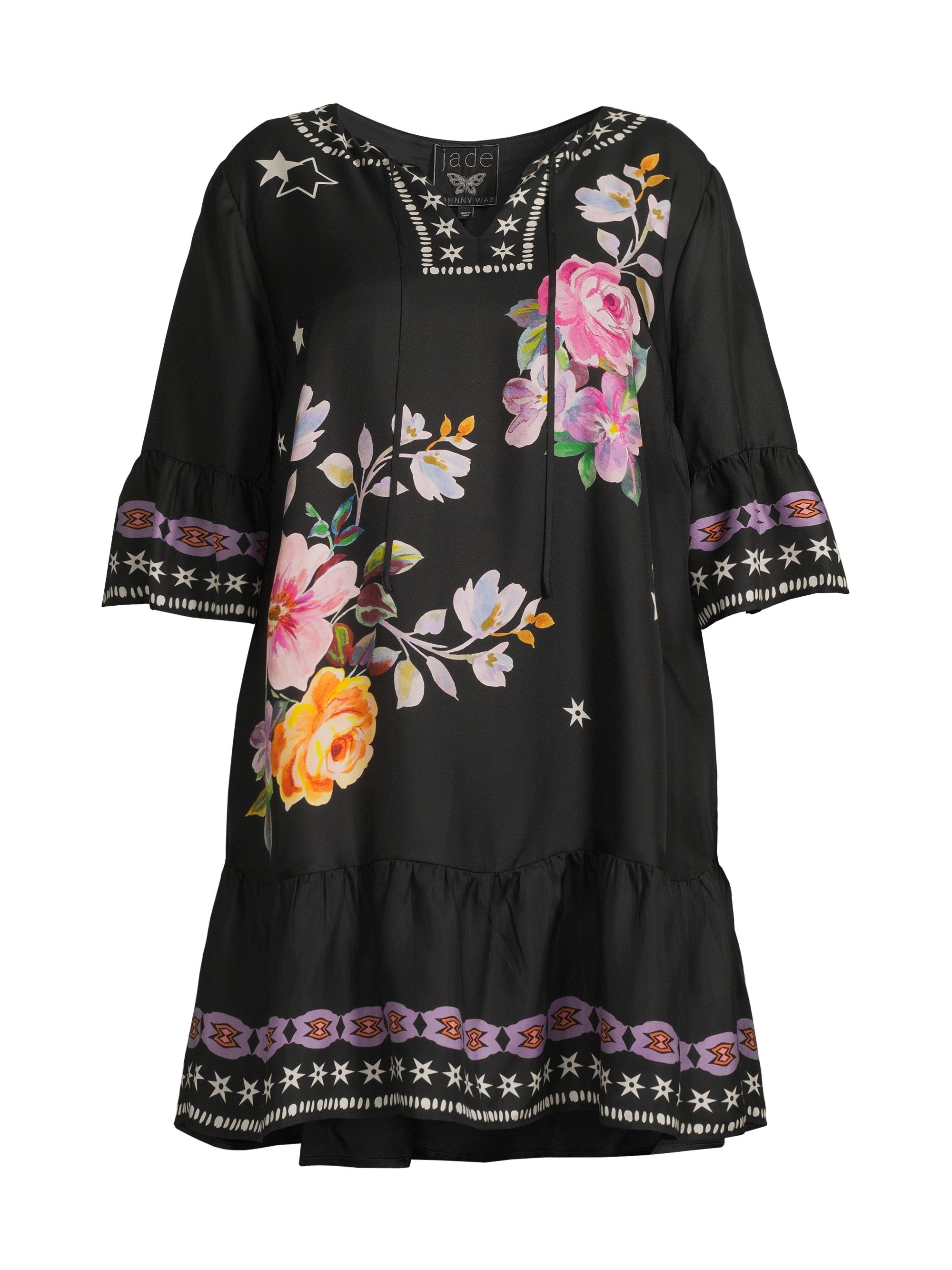 Johnny Was Women's Plus Hailee Floral Peasant Dress - Kasumi