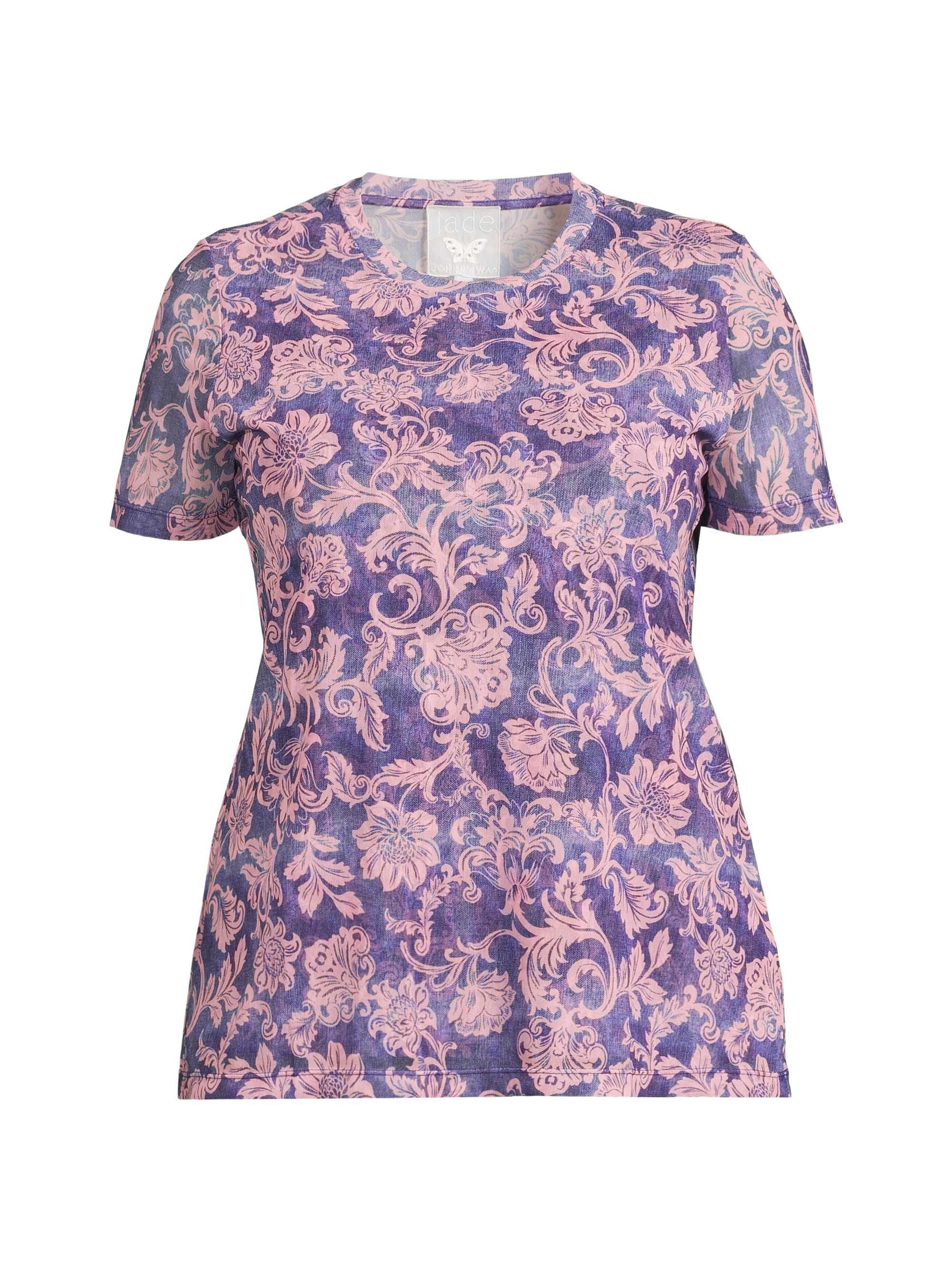 Johnny Was Women's Plus Florentina Mesh T-Shirt - Florentina