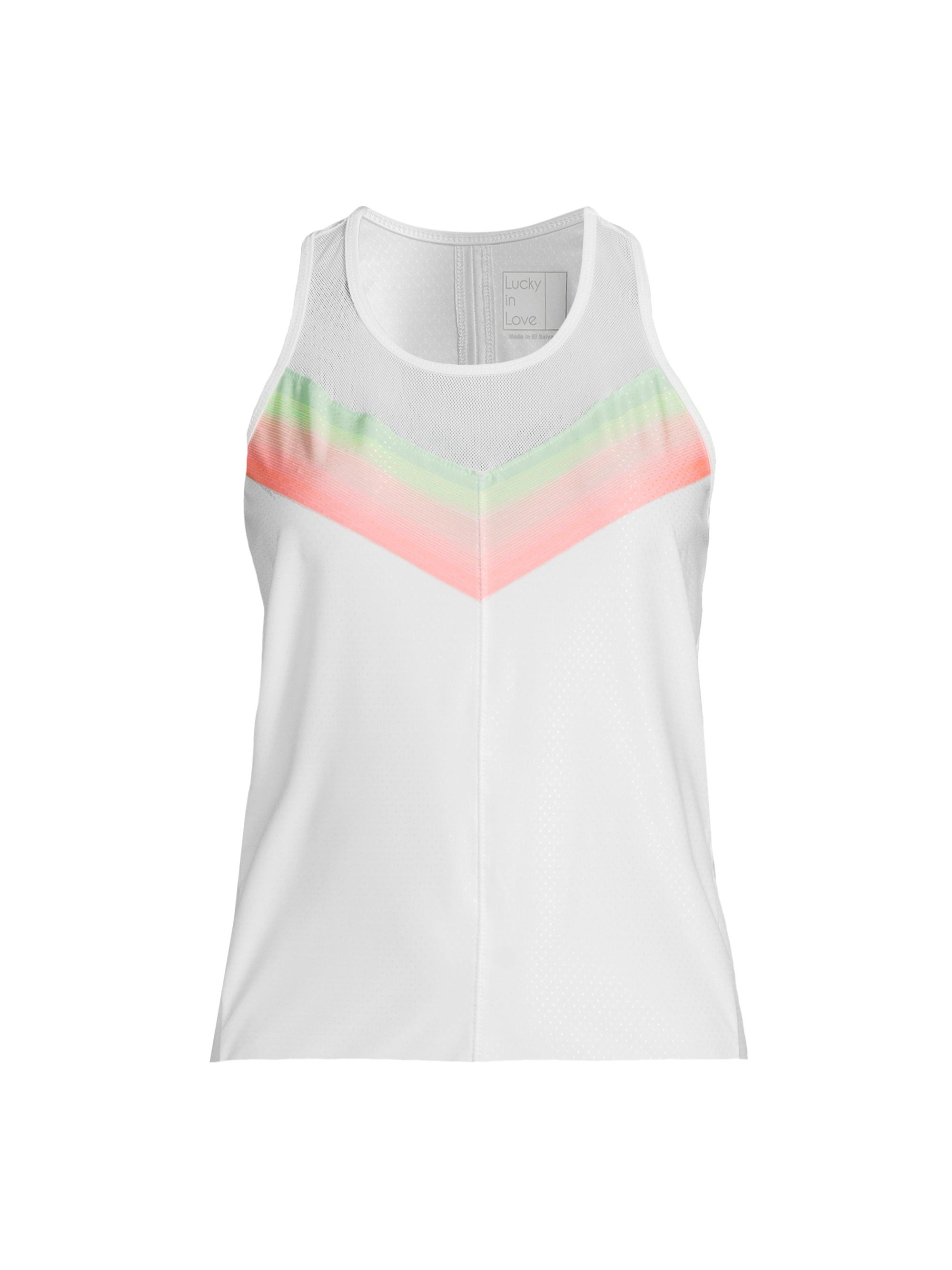 Lucky in Love Women's Tie-Back Tank - White