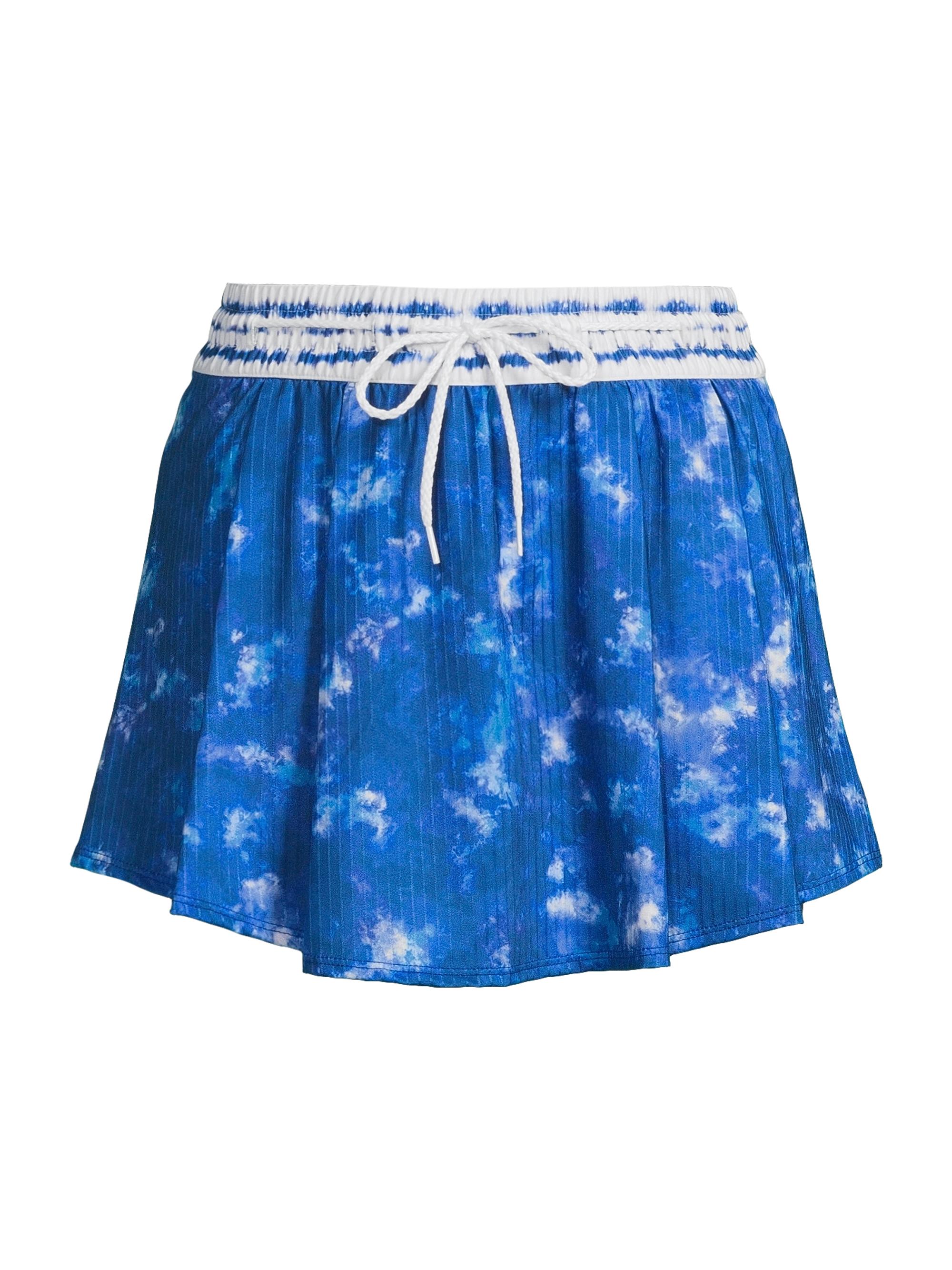 Lucky in Love Women's Shibori Stripe Skort - Royal