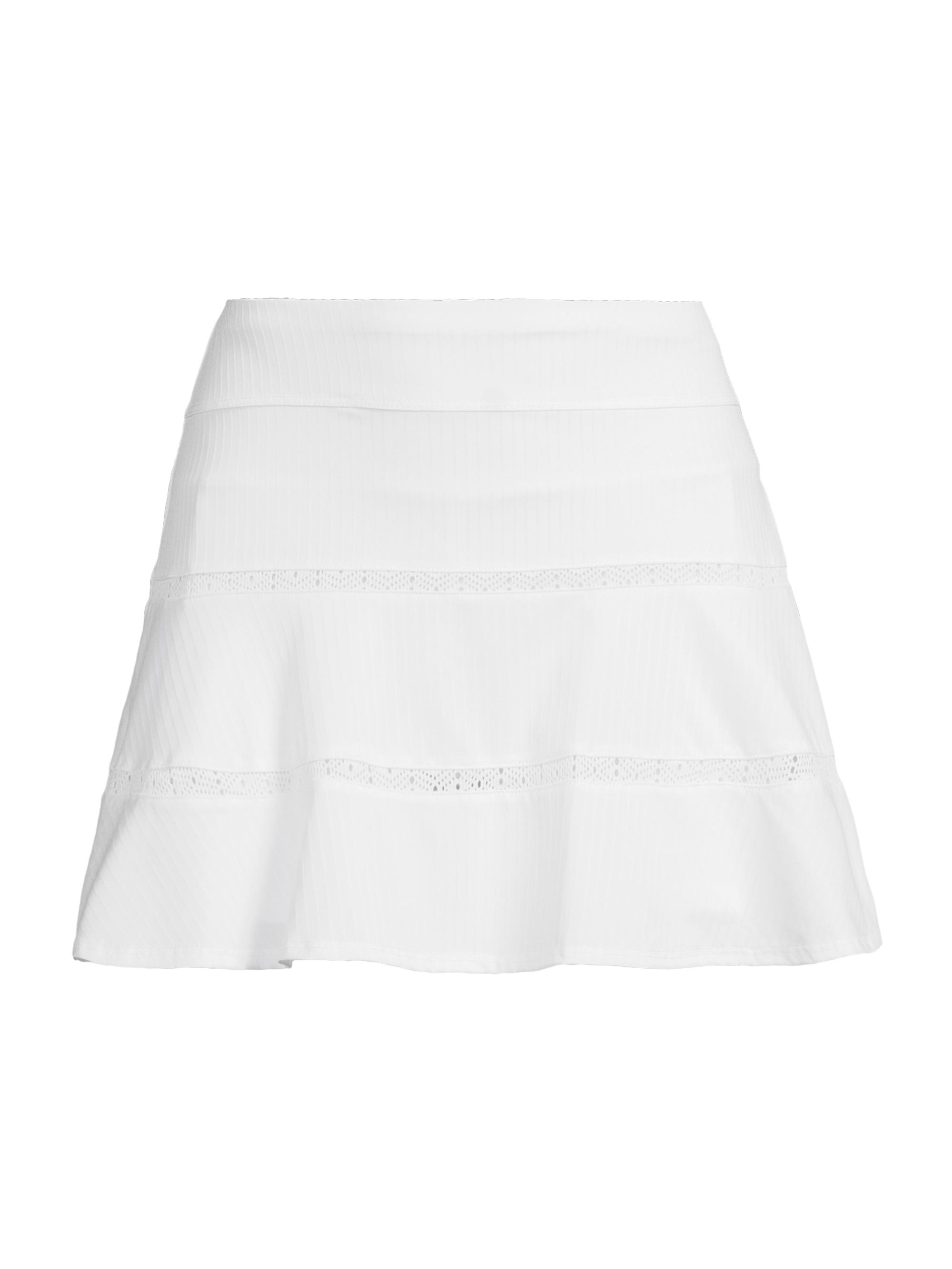 Lucky in Love Women's Tier Flounce Skort - White