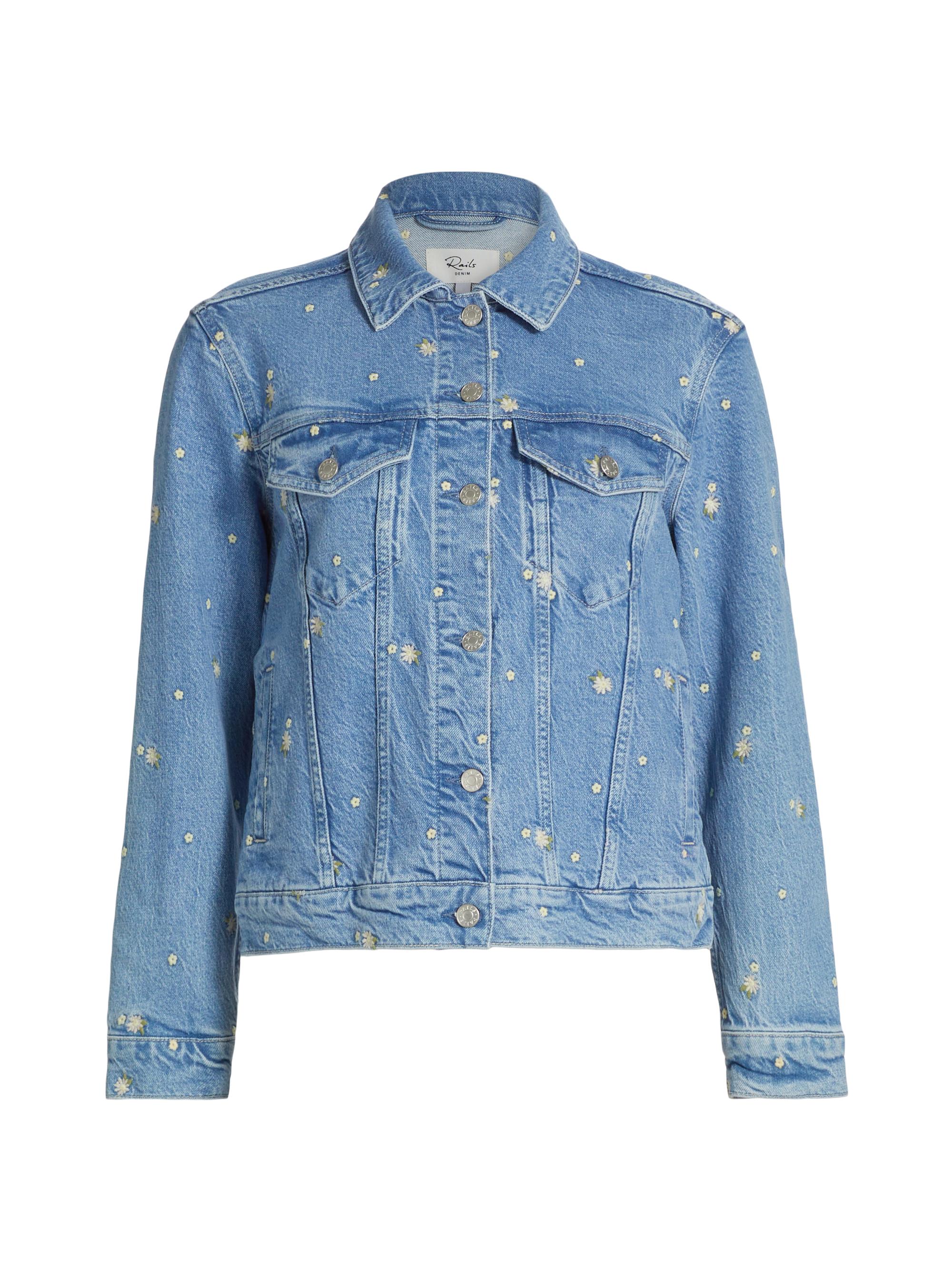 Rails Women's Mulholland Classic Trucker Jacket - Indigo Floral
