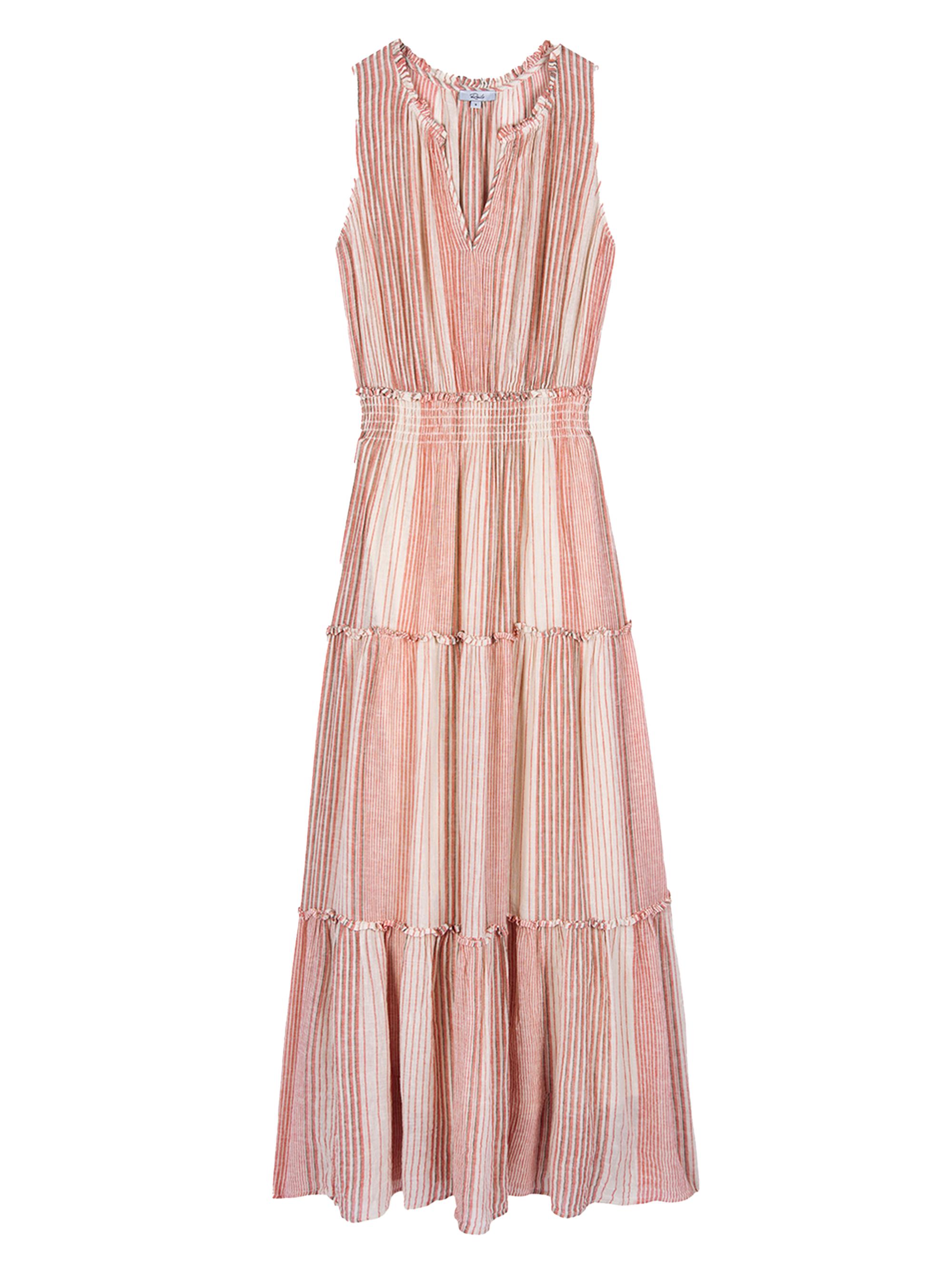 Rails Women's Loulou Striped Linen-Blend V-Neck Midi-Dress - Salerno