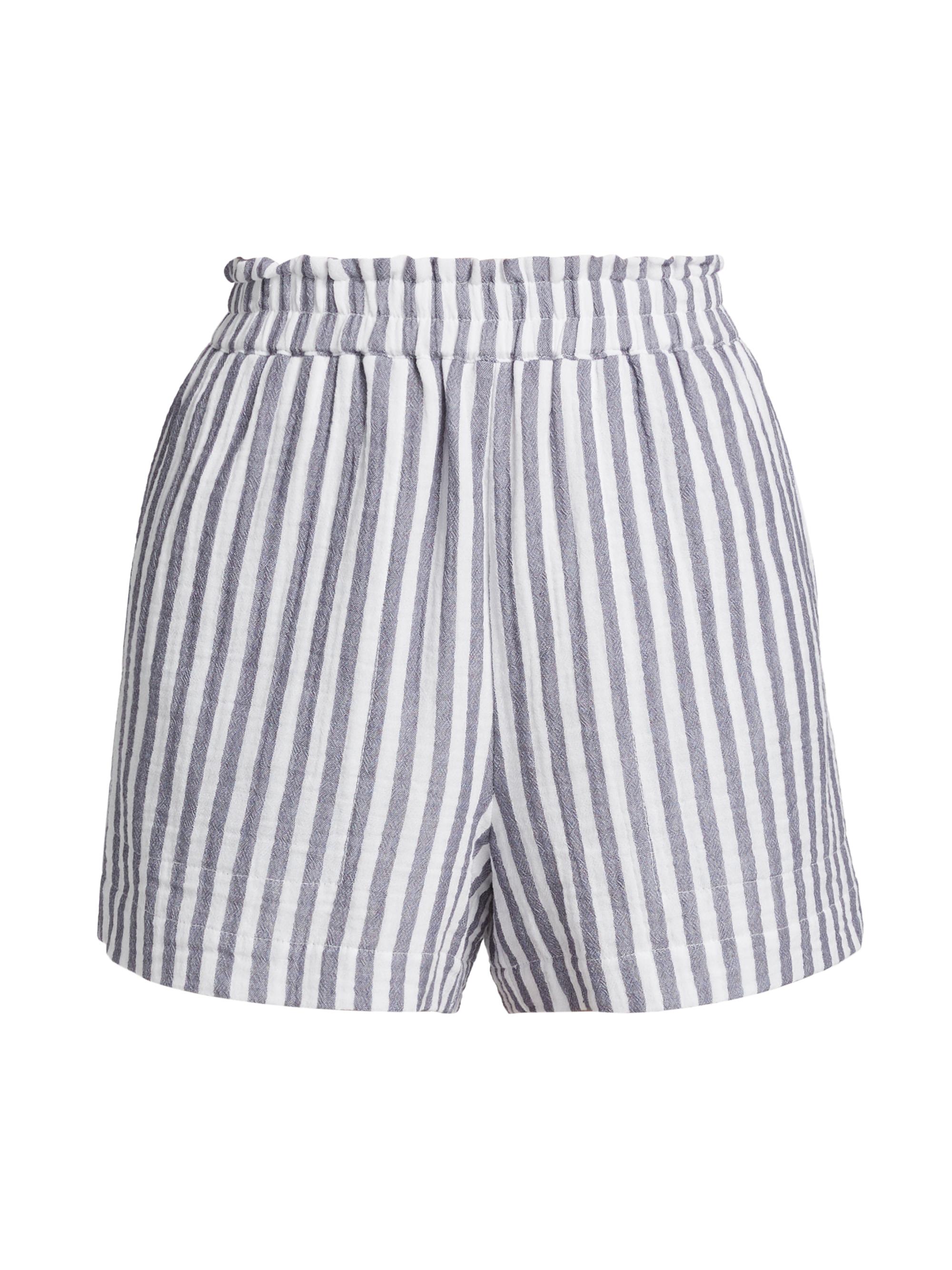 Rails Women's Leighton Striped Cotton Shorts - Admiral Stripe