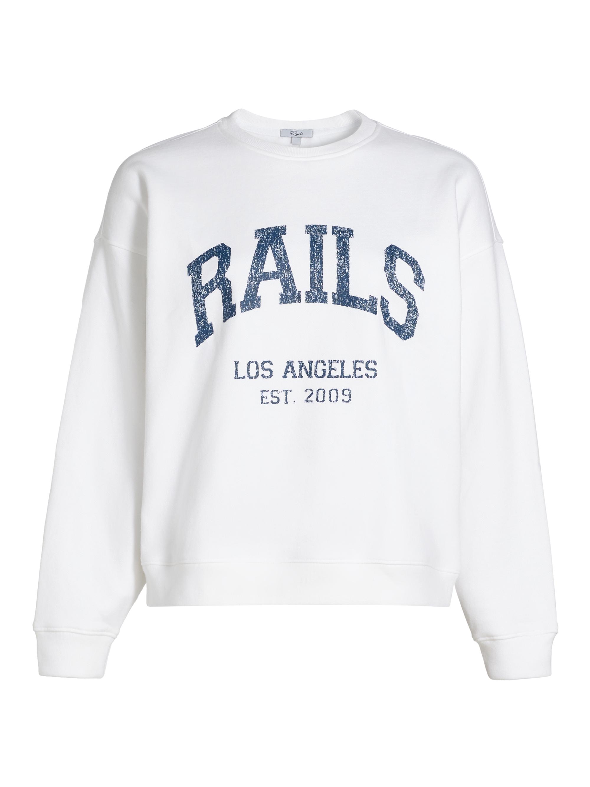 Rails Women's Anniversary Logo Cotton Crewneck Sweatshirt -  Navy