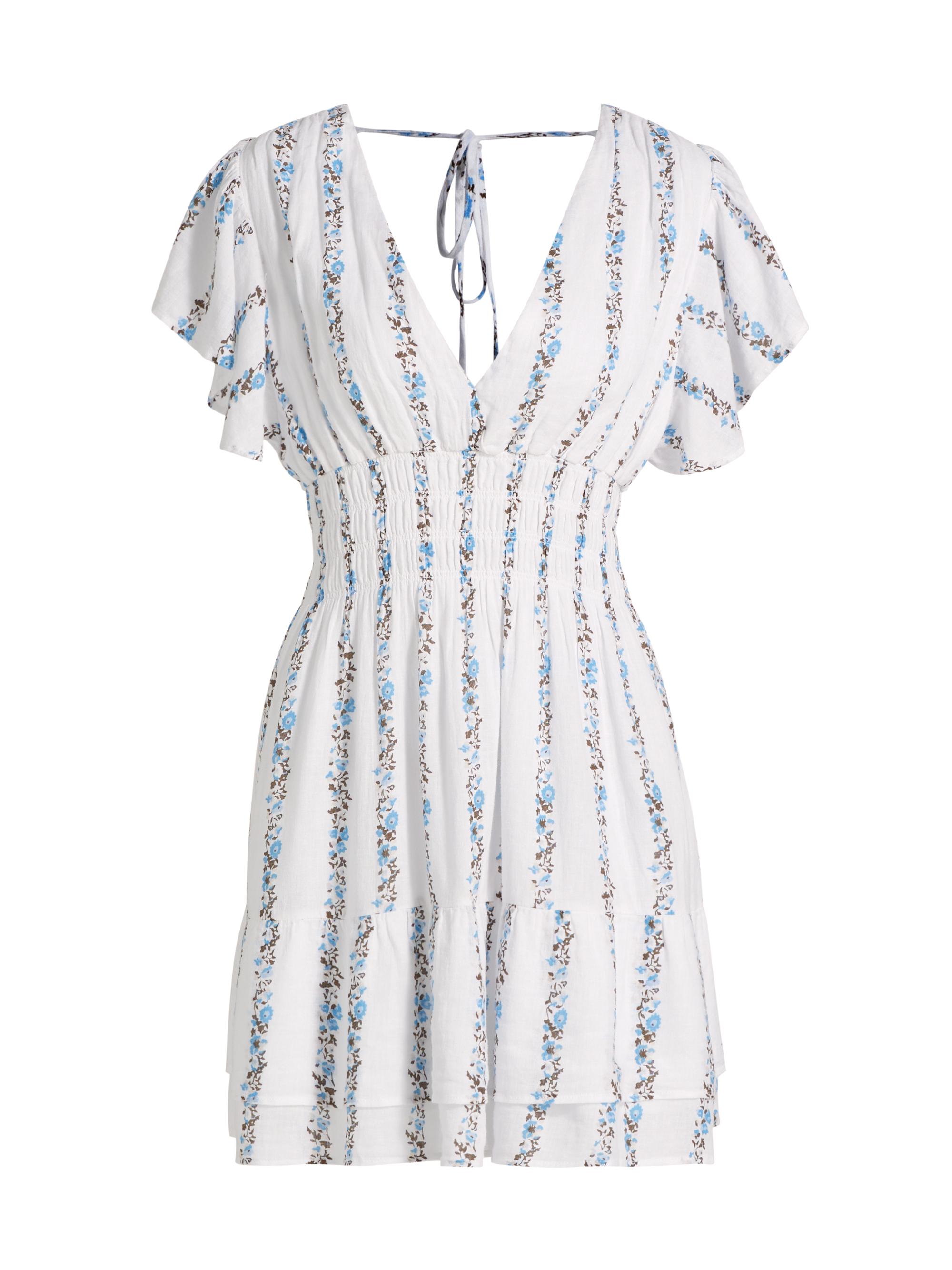 Rails Women's Kimora Floral Stripe Linen-Blend Minidress - Bluebell Stripe