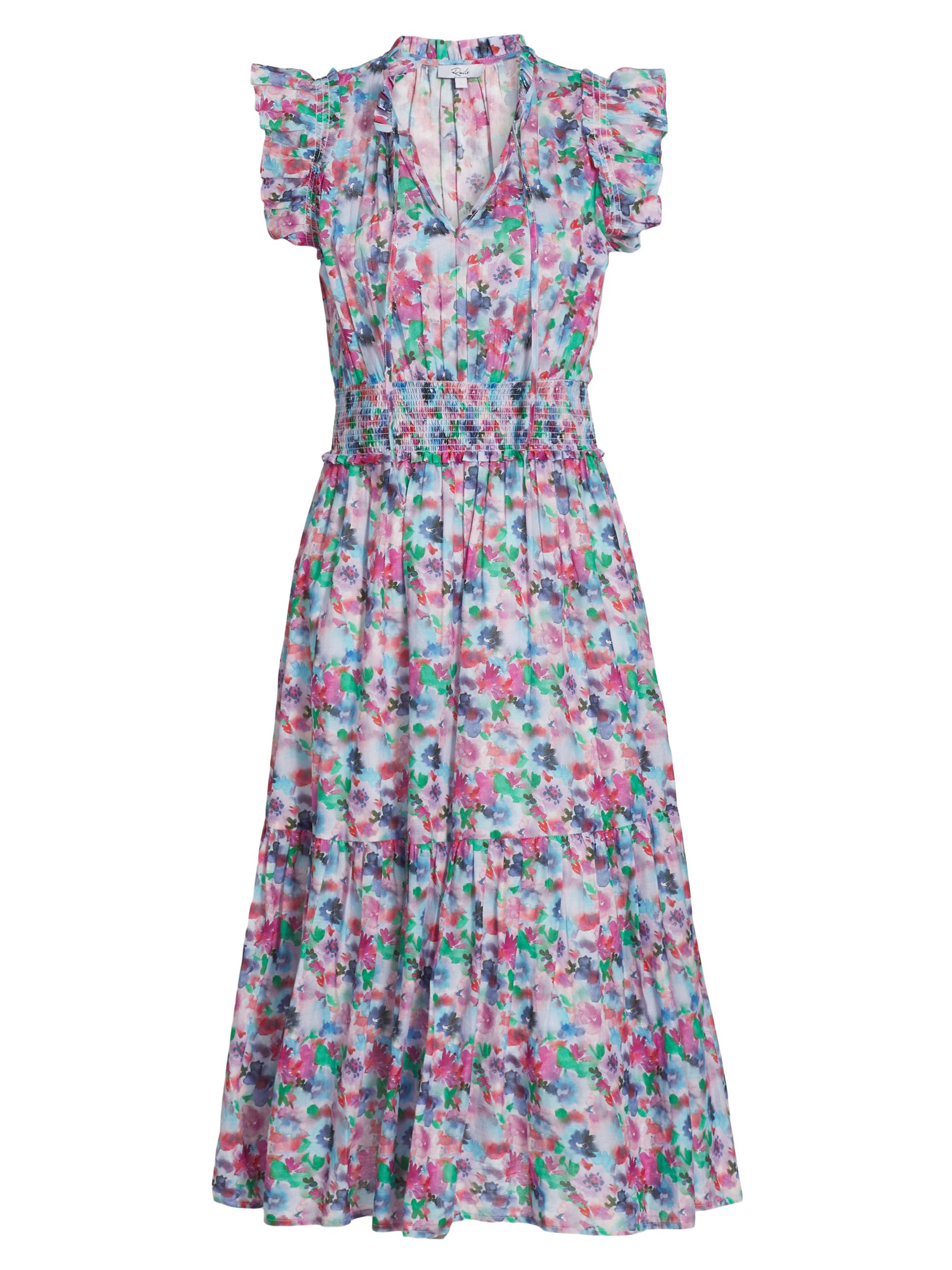 Rails Women's Garden Floral Cotton Short-Sleeve Midi-Dress - Spring Meadow