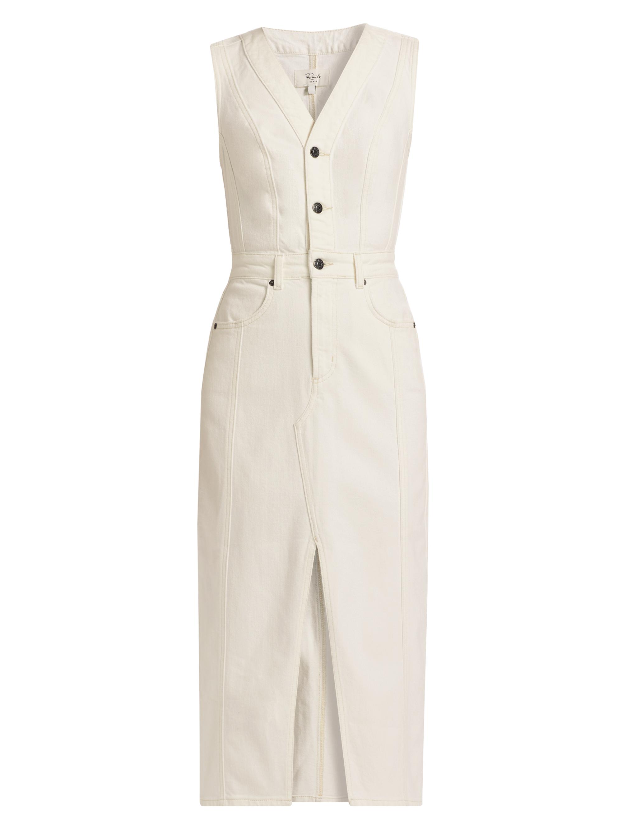 Rails Women's Westwood Stretch Denim Sleeveless Midi-Dress - Vintage Ecru