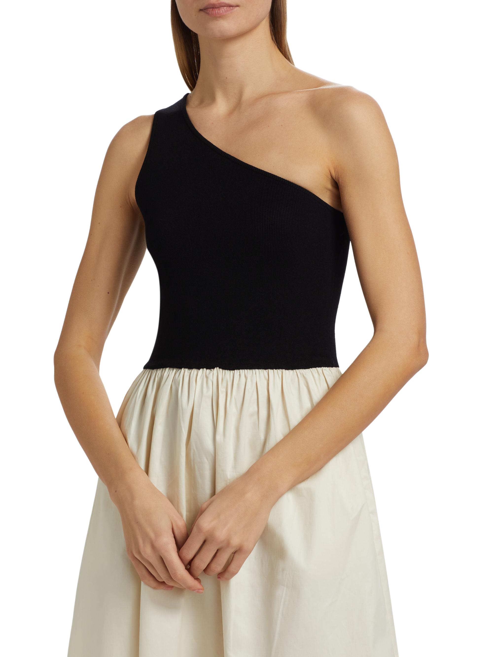 Rails Anita Colorblocked One-Shoulder Midi-Dress | Saks Fifth Avenue