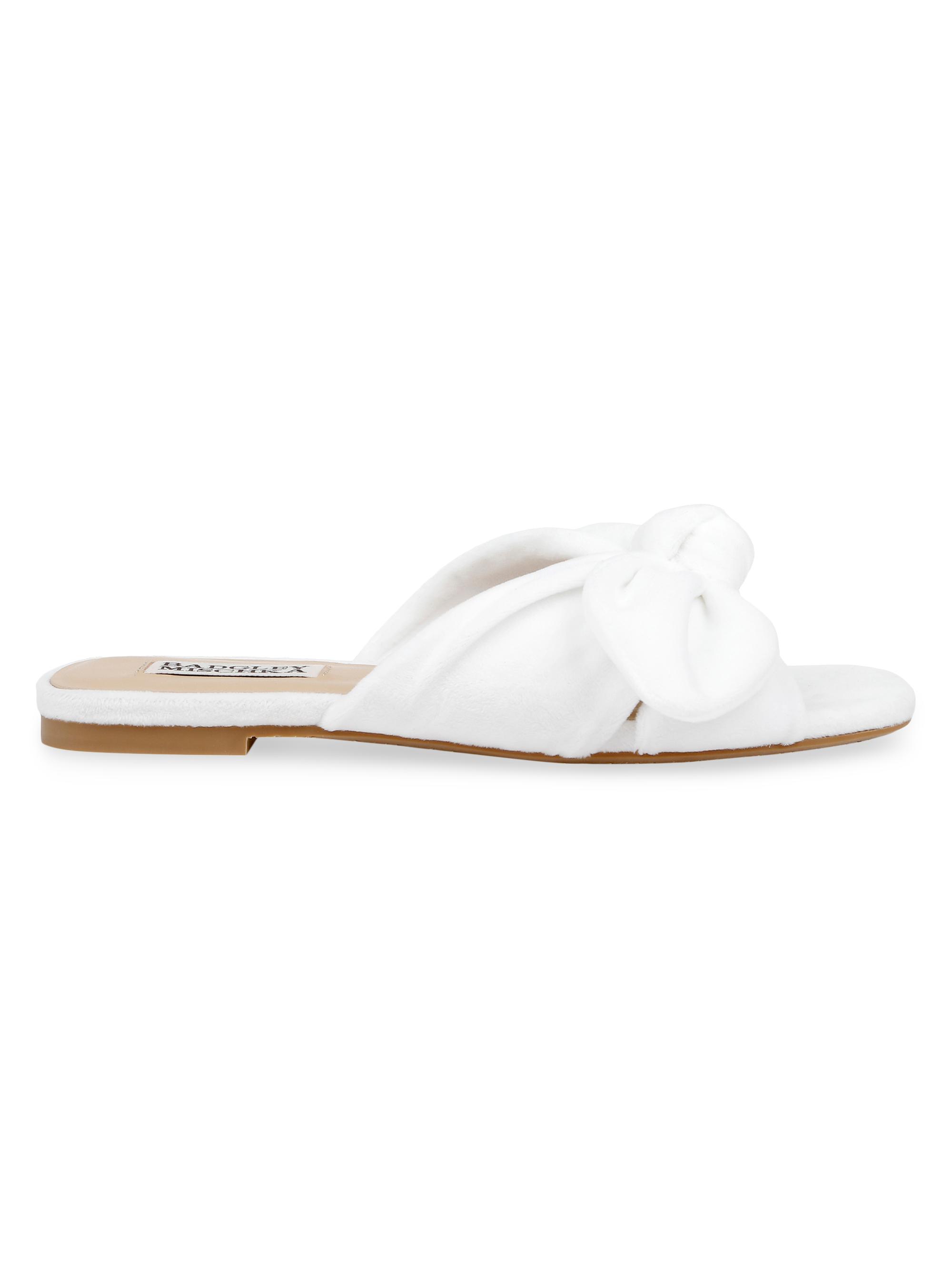 Badgley Mischka Women's Darla Terry Slide Sandals - White