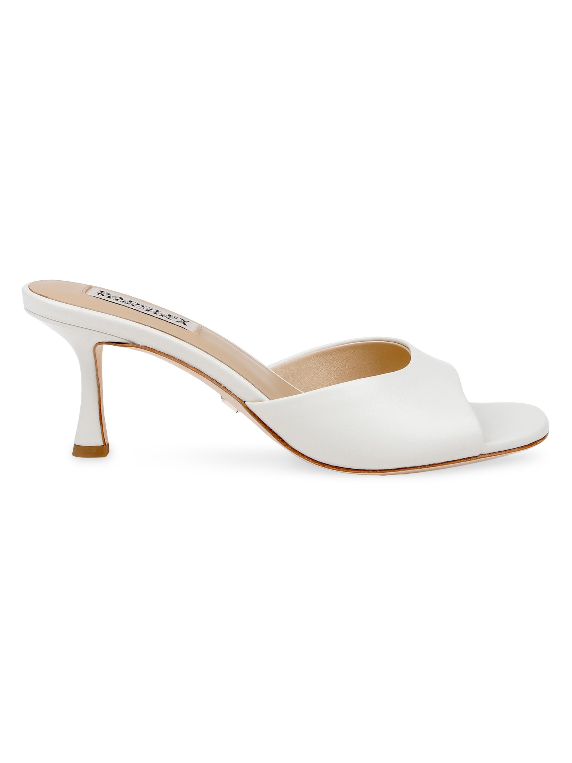 Badgley Mischka Women's Draya Leather Sandals - White