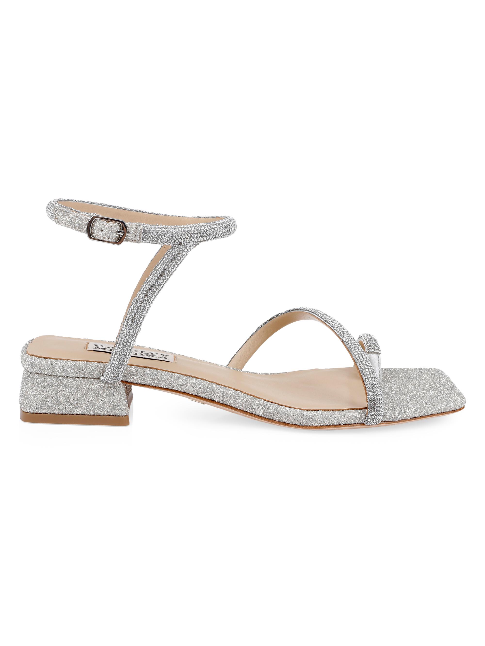 Badgley Mischka Women's Dakotah Leather Sandals - Silver