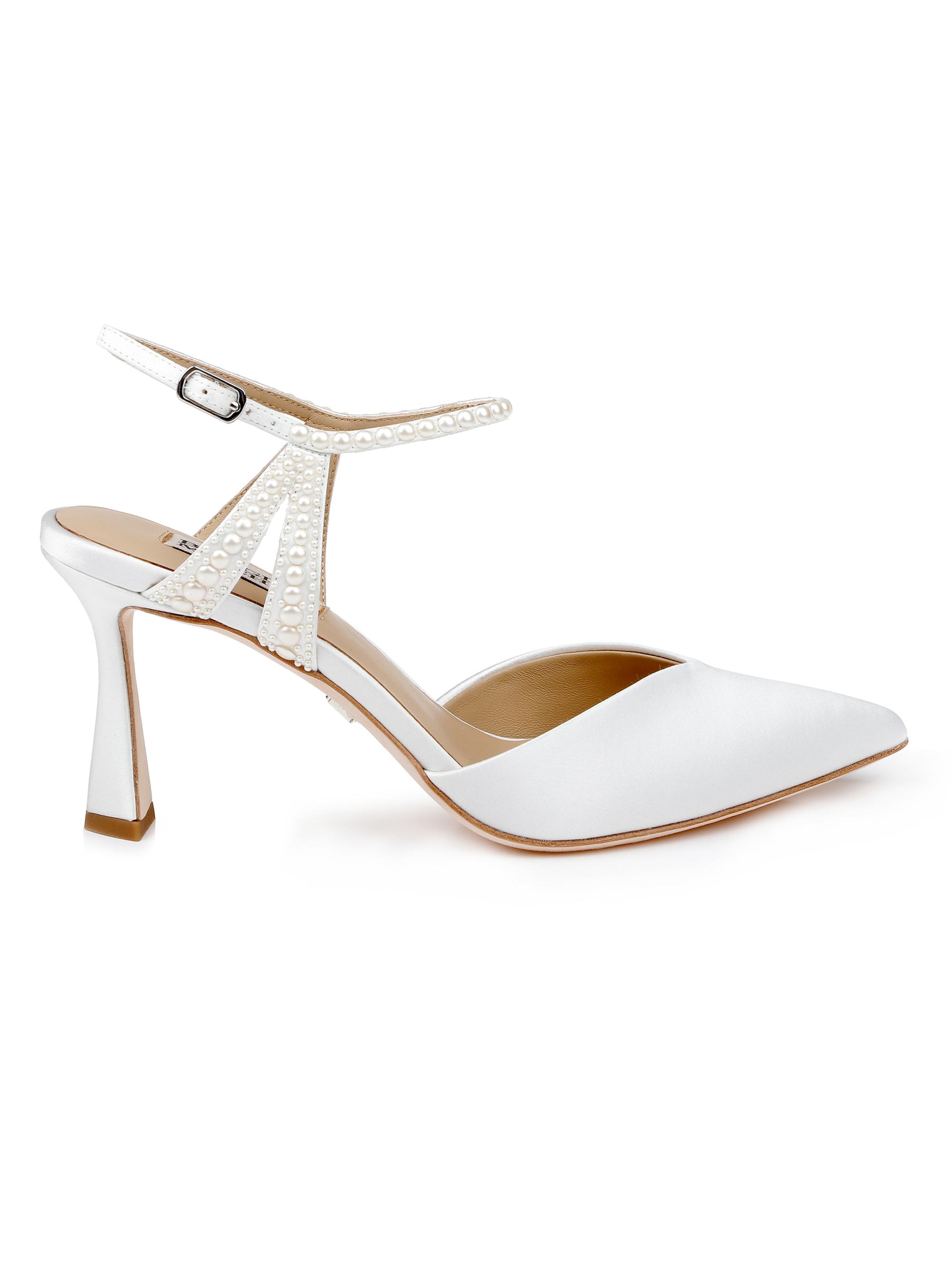 Badgley Mischka Women's Destinee 75MM Satin Pumps - White