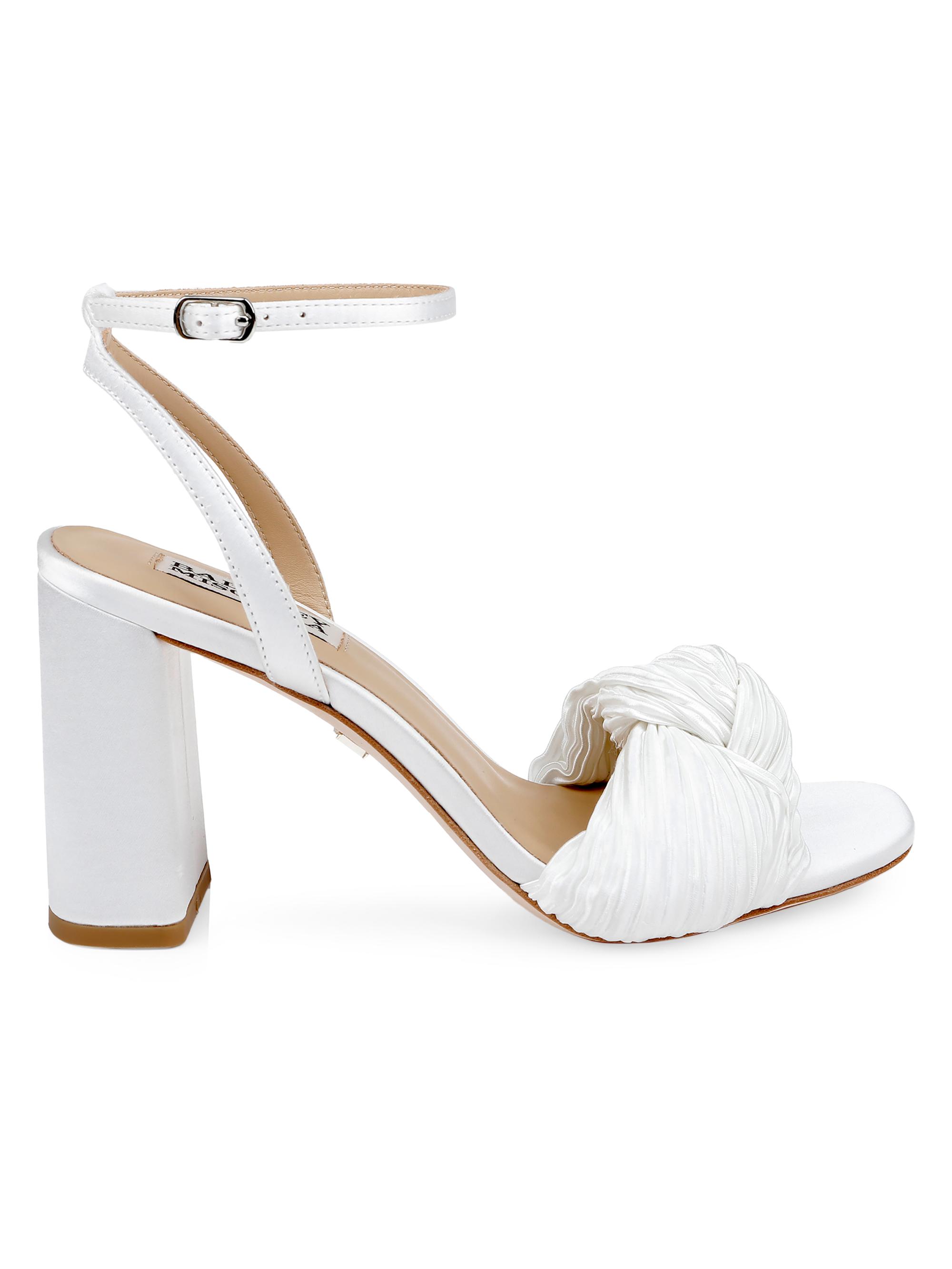 Badgley Mischka Women's Dafne 85MM Satin Sandals - White