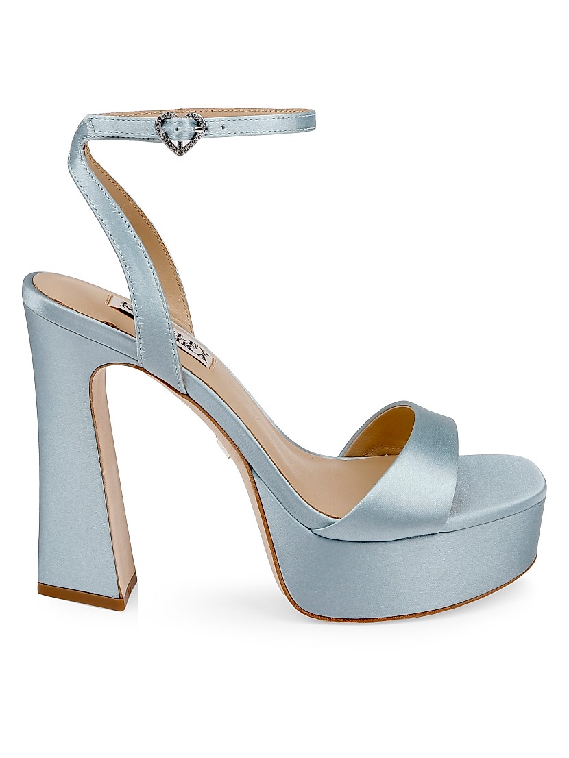 Shop Badgley Mischka Caia 120MM Satin Platform Sandals Shop Badgley Mischka Caia 120MM Satin Platform Sandals
