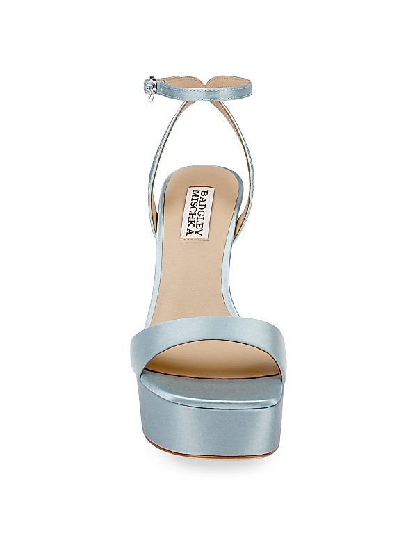 Shop Badgley Mischka Caia 120MM Satin Platform Sandals Shop Badgley Mischka Caia 120MM Satin Platform Sandals