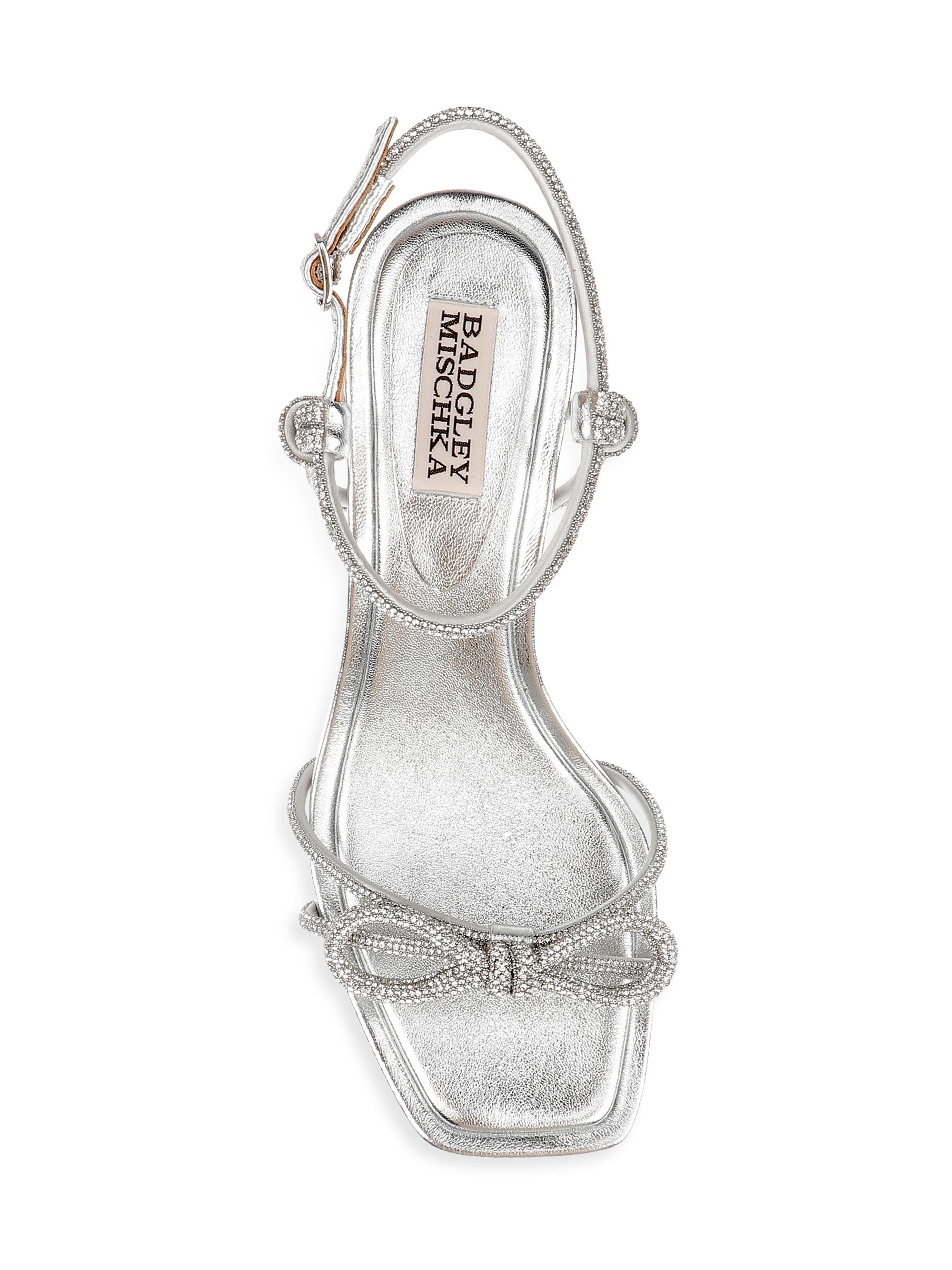 Badgley Mischka Dandelion 60MM Embellished Metallic Leather