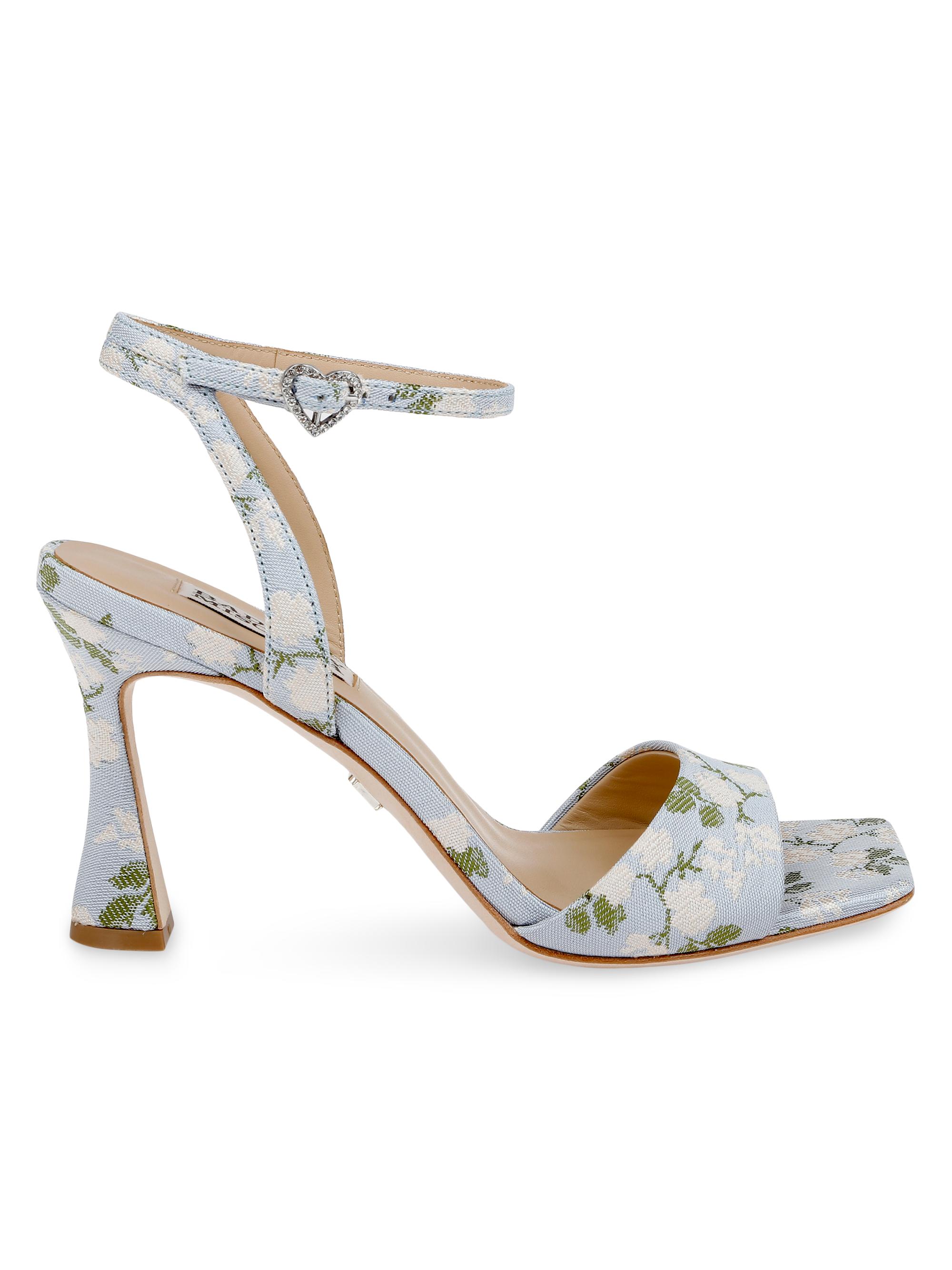 Badgley Mischka Women's Cady Leather High-Heel Sandals - Mist Blue