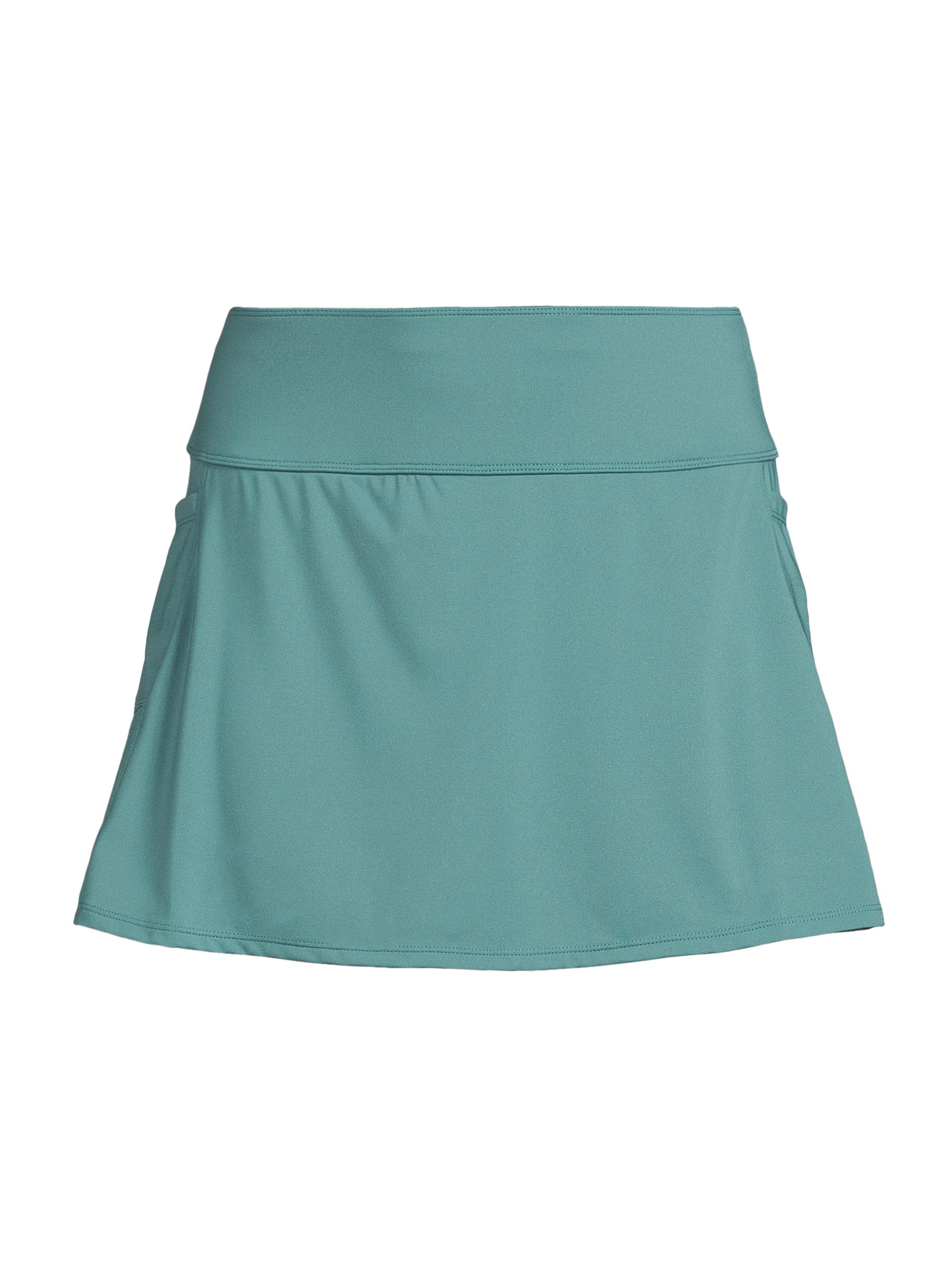 Zero Restriction Women's Dani Stretch High-Waisted Miniskort - Blue Smoke