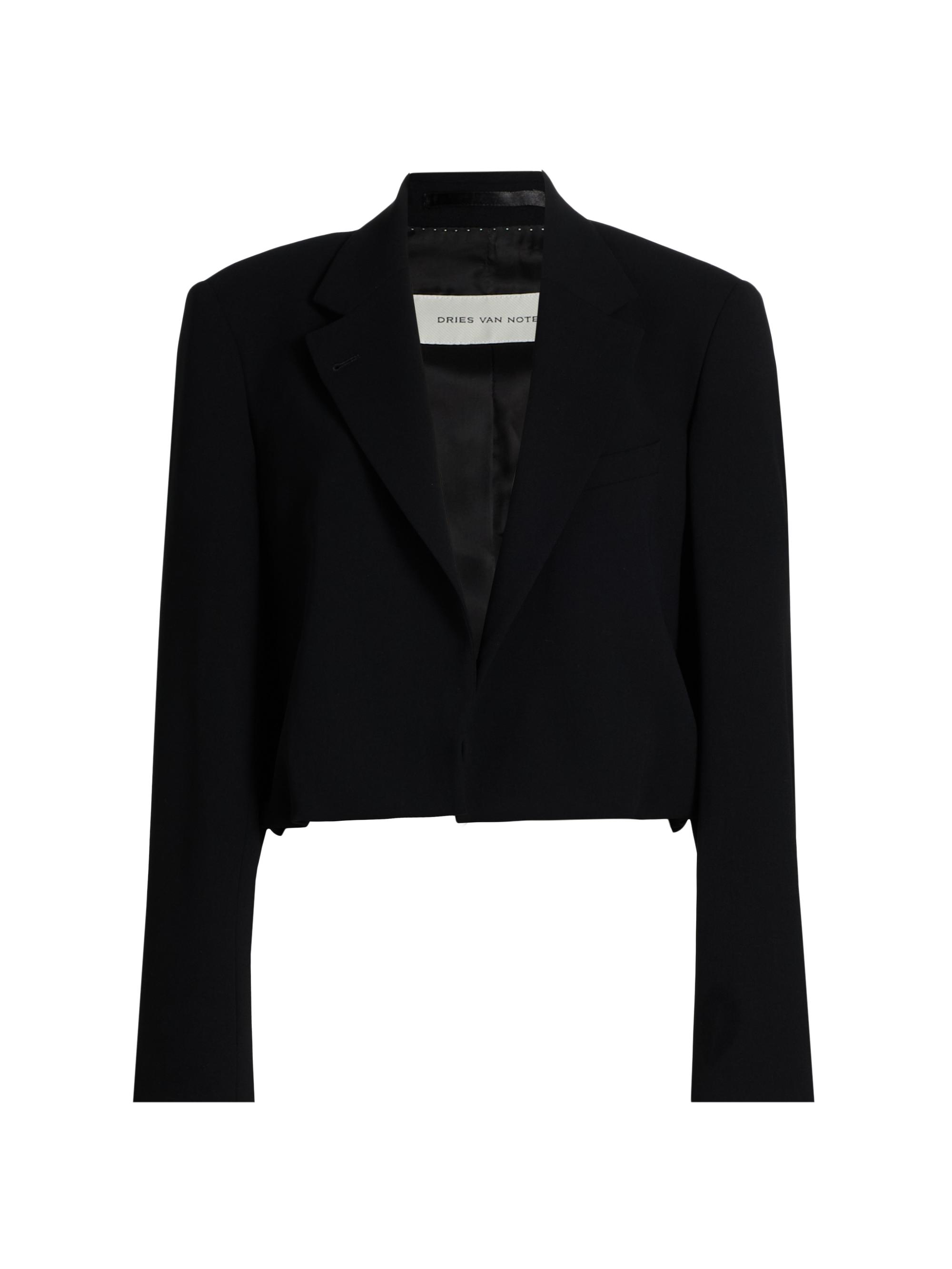Dries Van Noten Women's Vasti Crêpe One-Button Blazer - Black