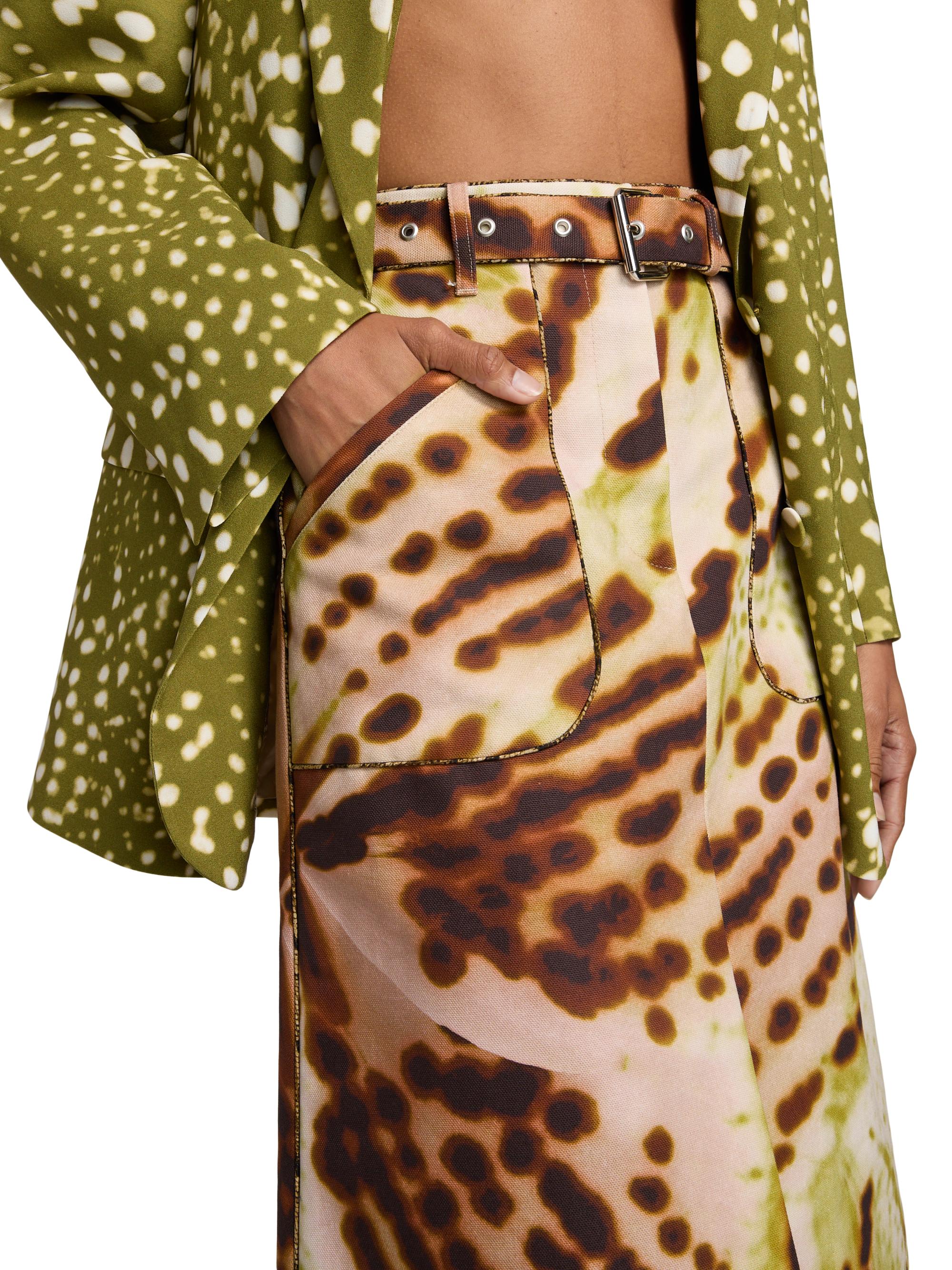 Dries Van Noten Sheraz Belted Printed Midi-Skirt | Saks Fifth Avenue