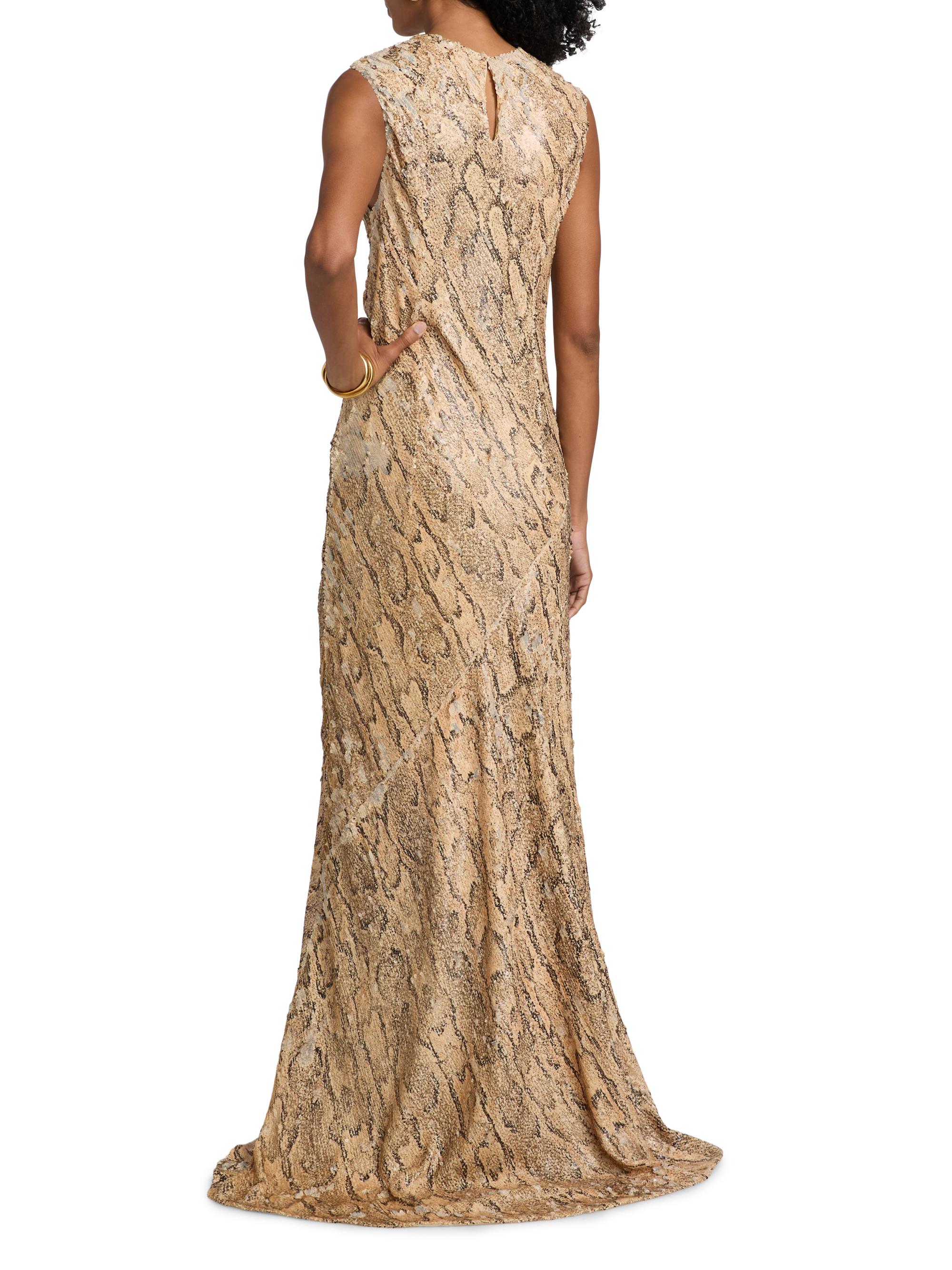 Dries Van Noten Depal Snakeskin Print Column Gown | Saks Fifth Avenue