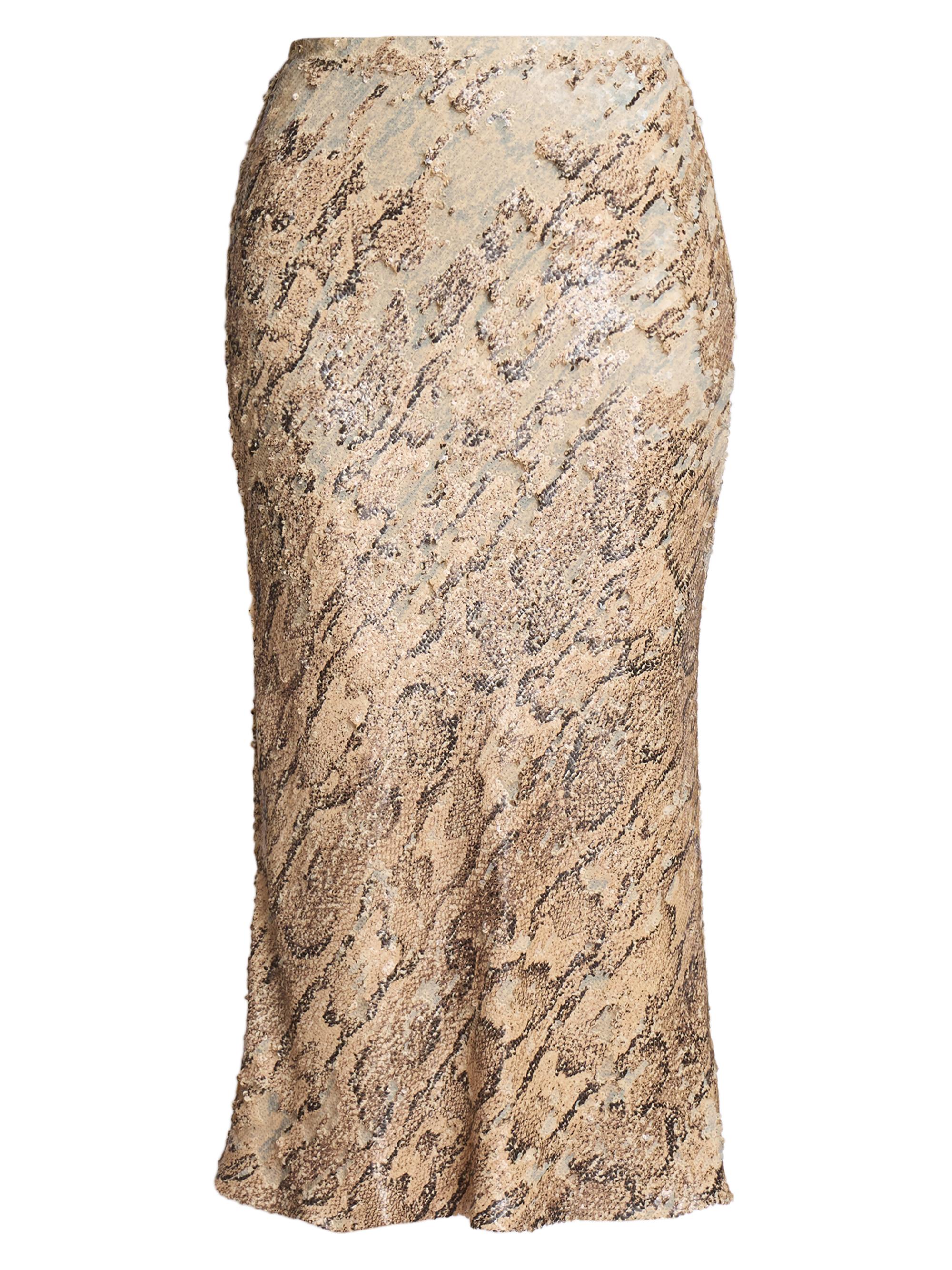 Dries Van Noten 浮彫り半身スカート Dries Van Noten Separ Sequined Snakeskin Skirt | Saks Fifth Avenue