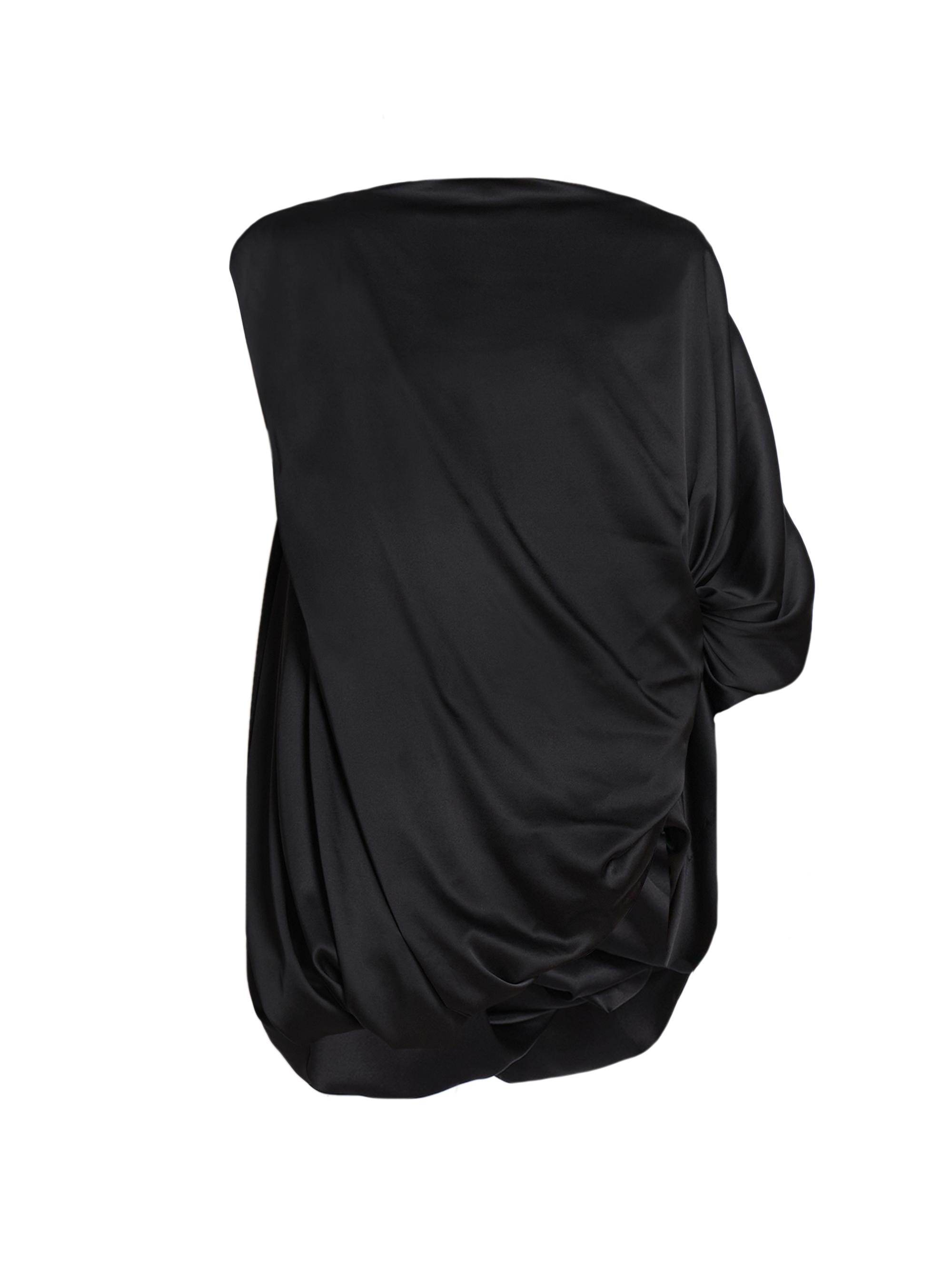 Dries Van Noten Women's Calant Draped Stretch-Silk Top - Black