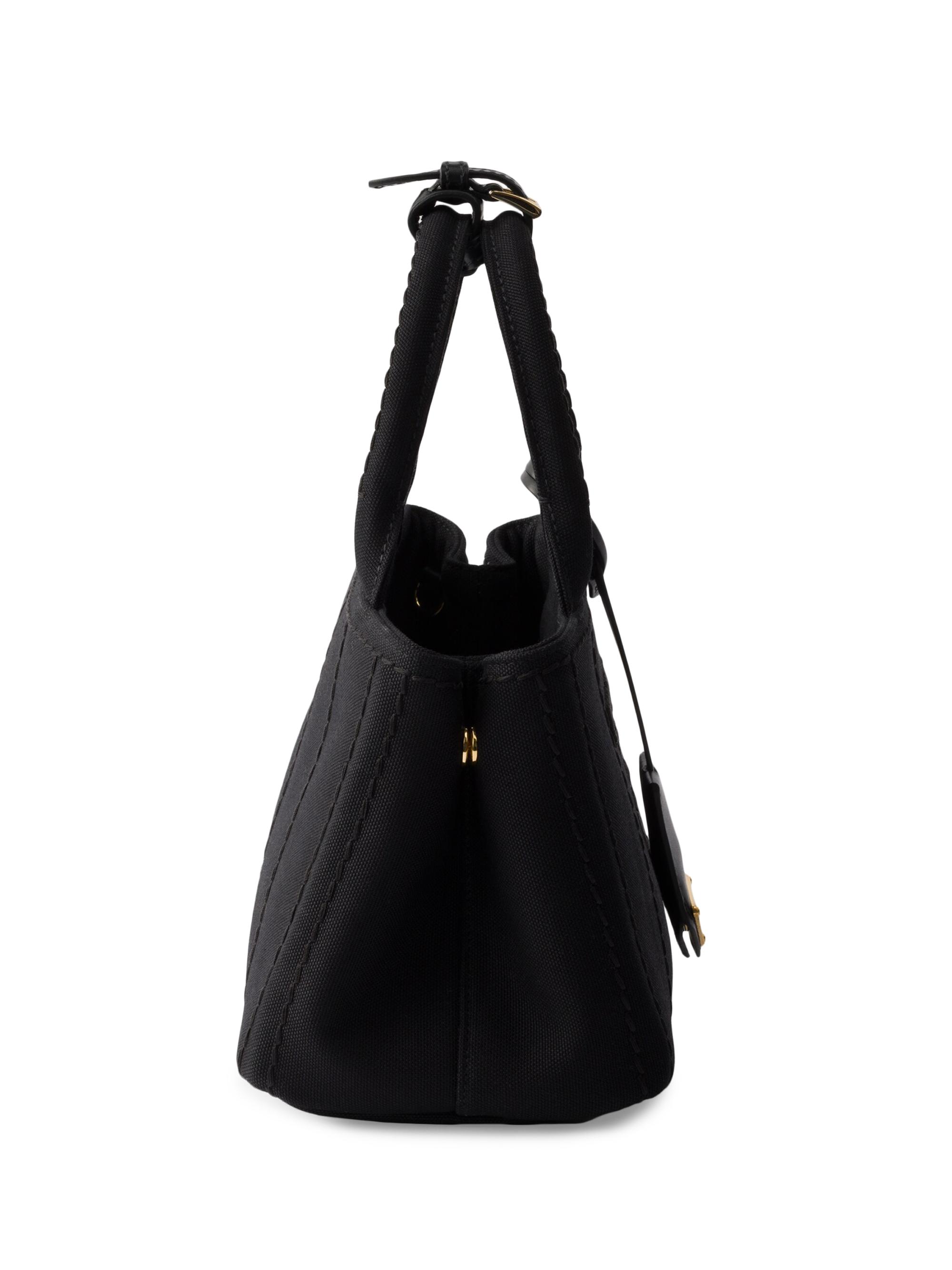 Prada Jardiniere Mini Cotton Canvas Top Handle Bag | Saks Fifth Avenue