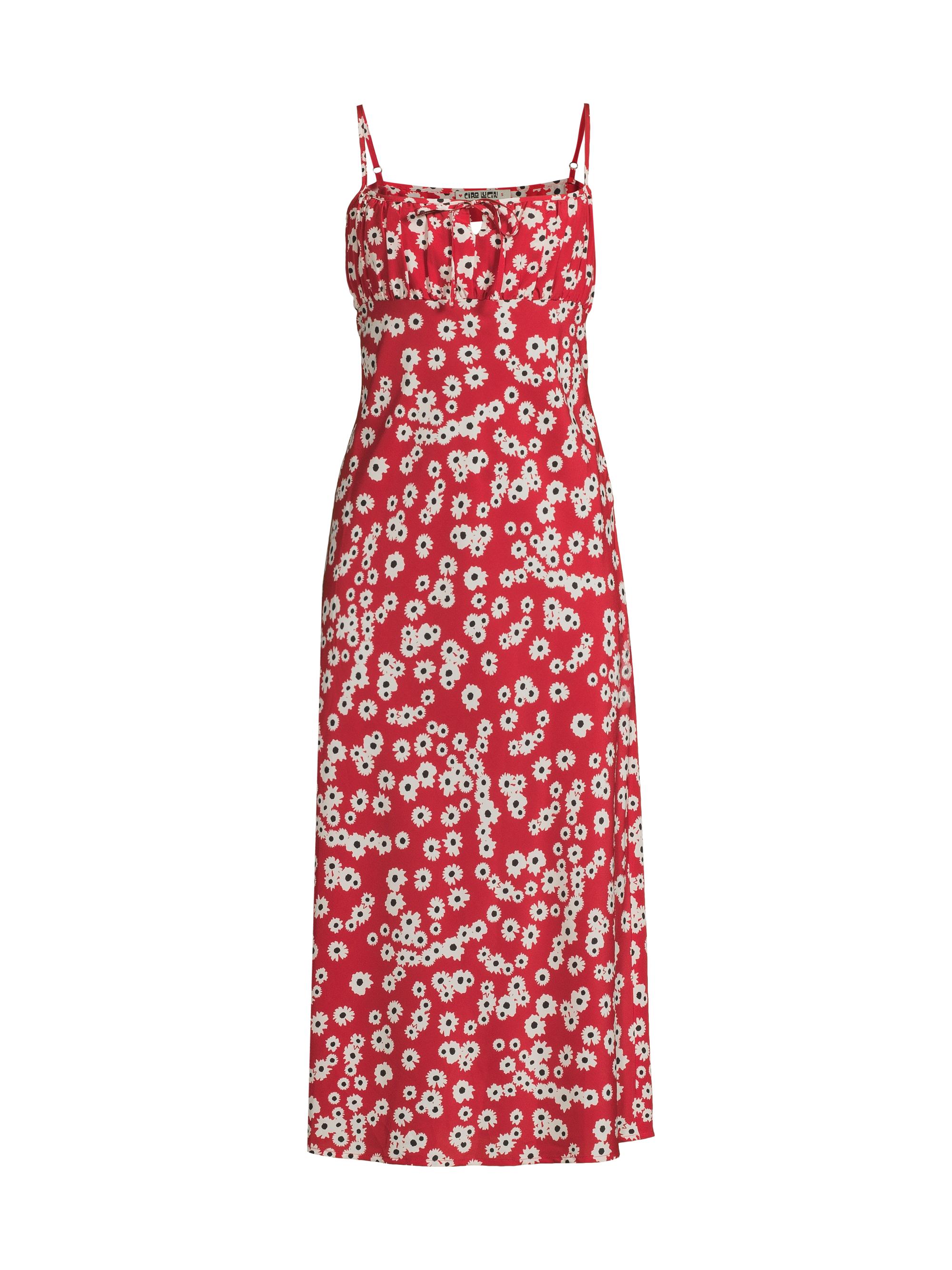 Ciao Lucia Women's Leo Floral Keyhole Midi-Dress - Peony