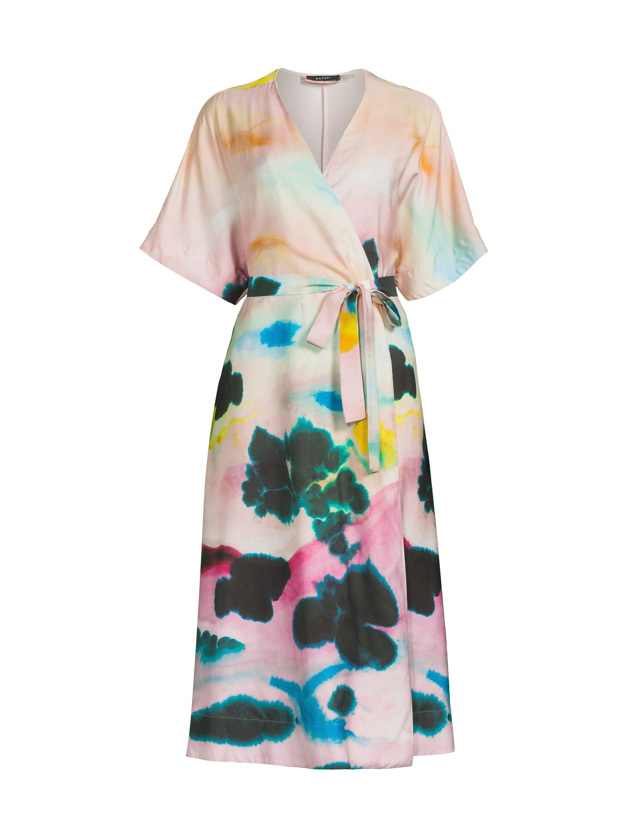 Natori Women's Akiko Printed Cotton Silk Twill Dress