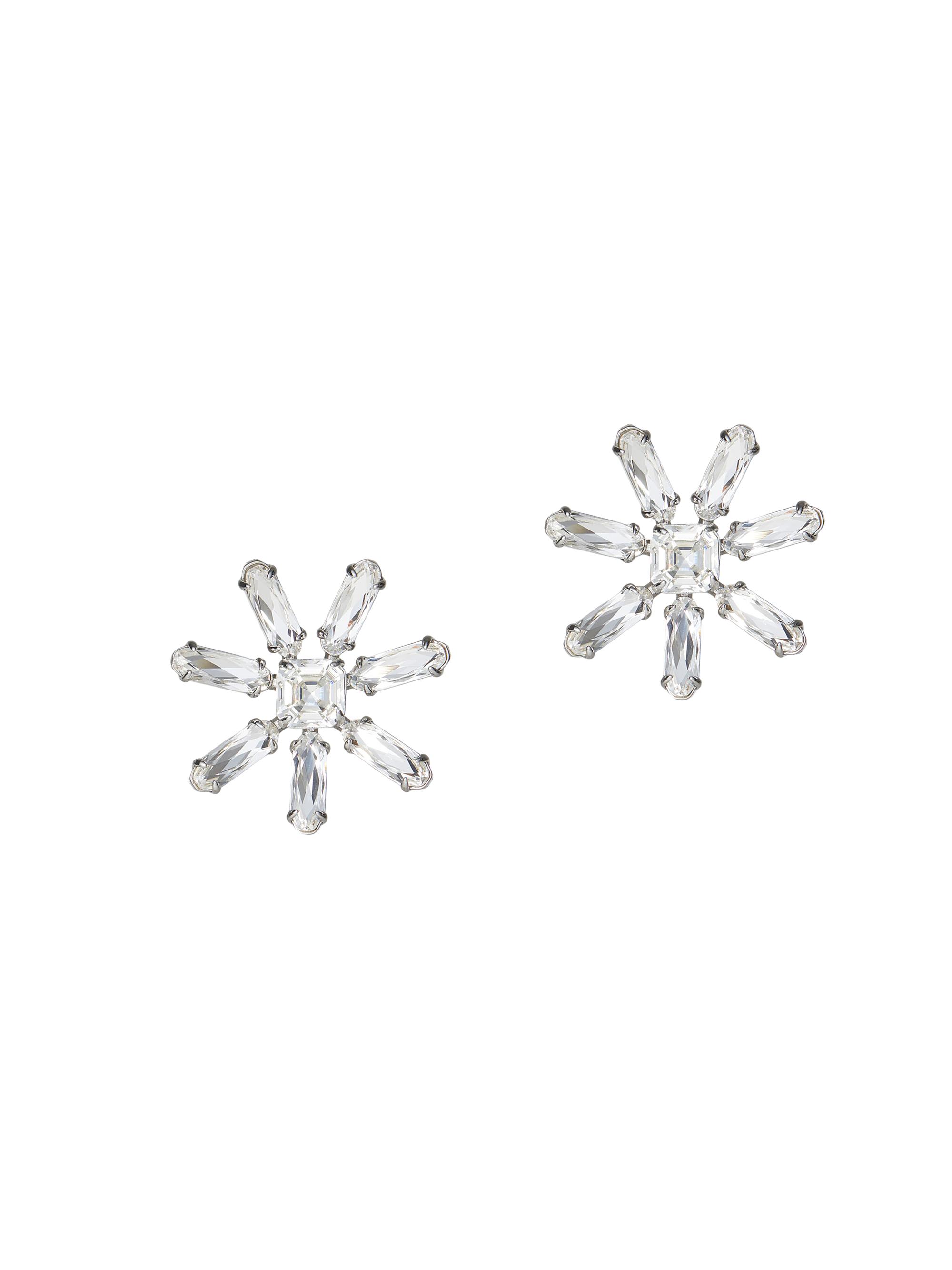 Lele Sadoughi Women's Silvertone & Glass Crystal Daisy Earrings - Crystal