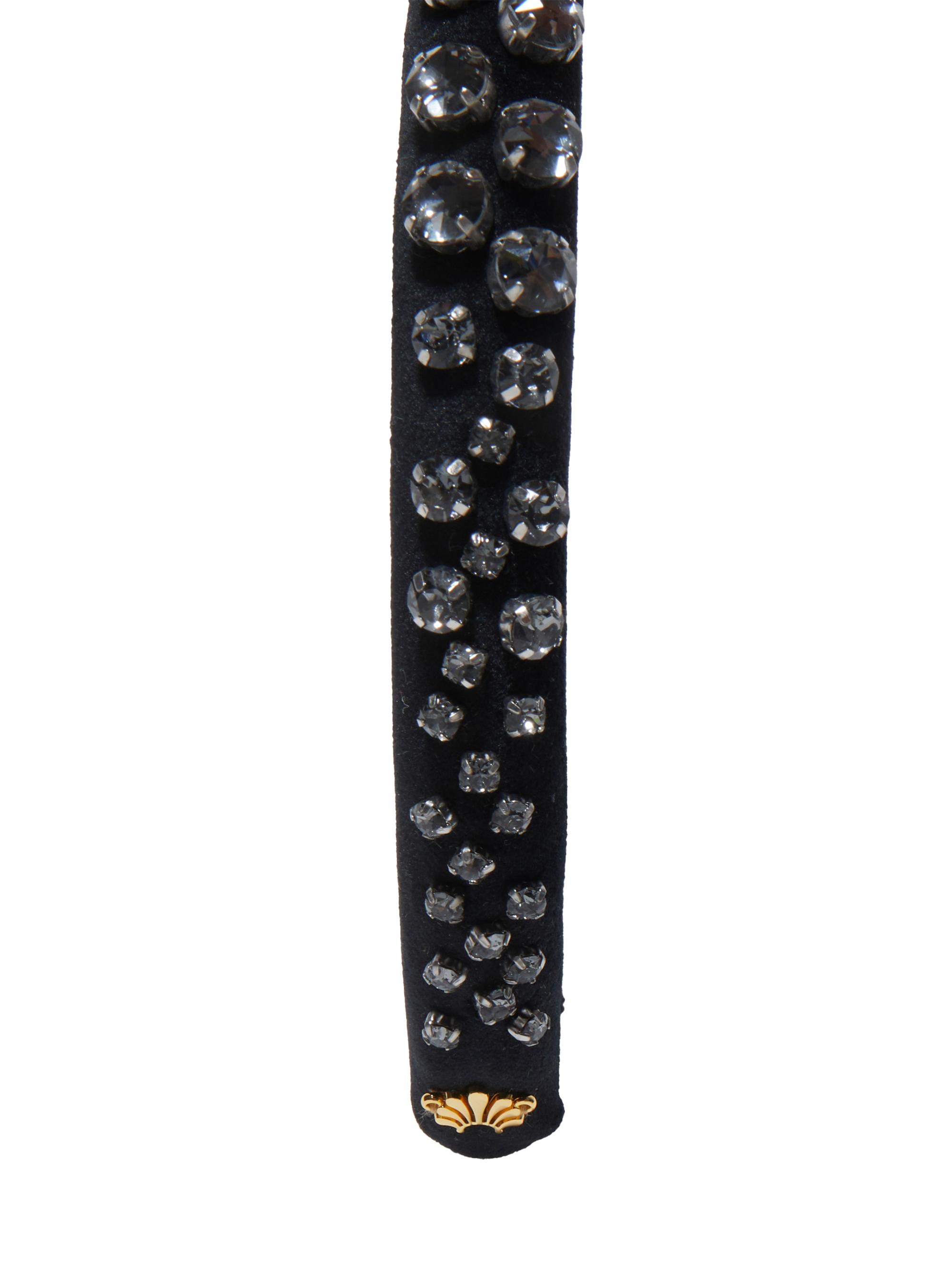 Lele Sadoughi Gigi Crystal-Embellished Velvet Headband 