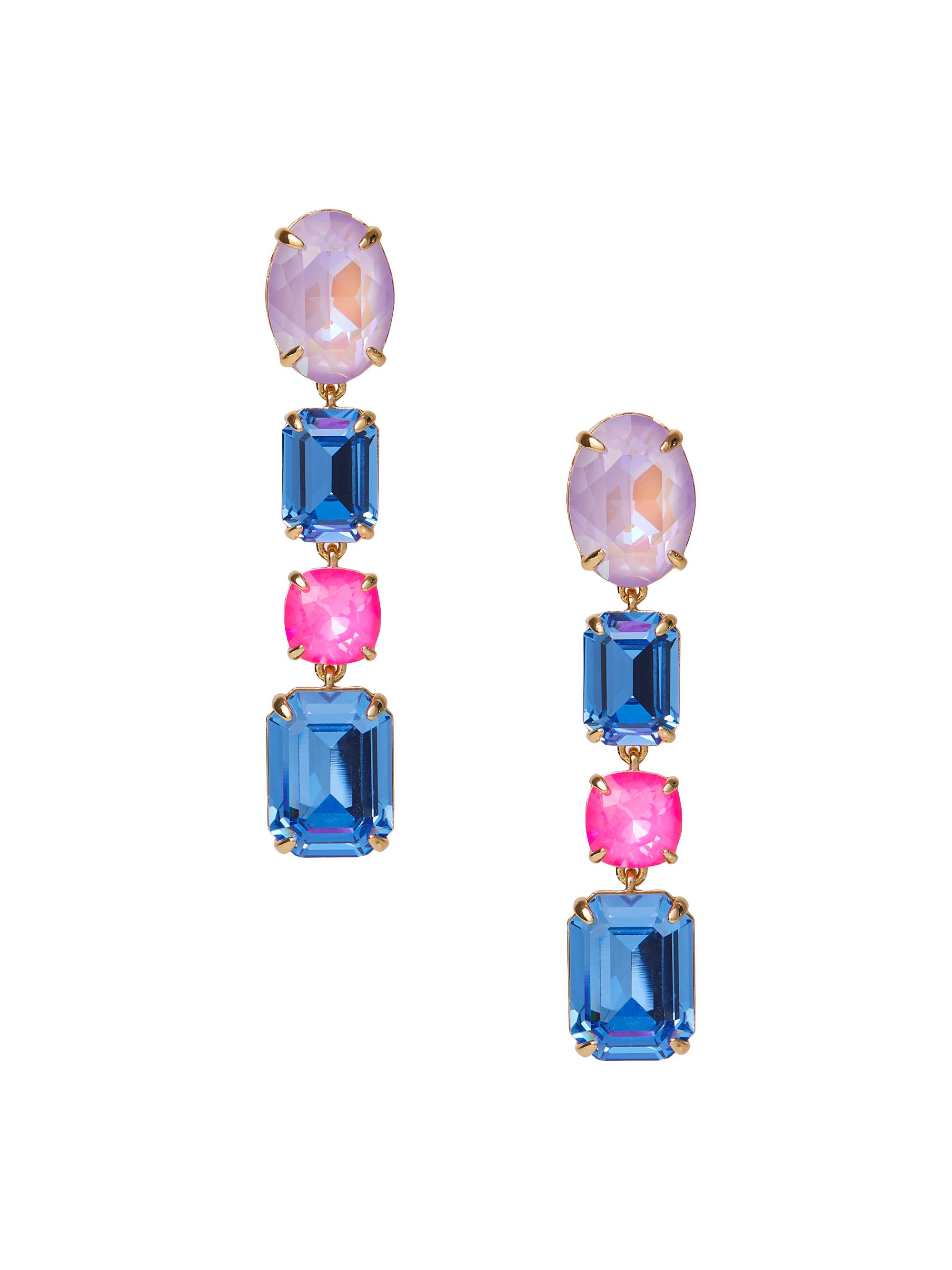 Lele Sadoughi Women's 14K-Gold-Plated & Glass Crystal Drop Earrings - Rose Lavender