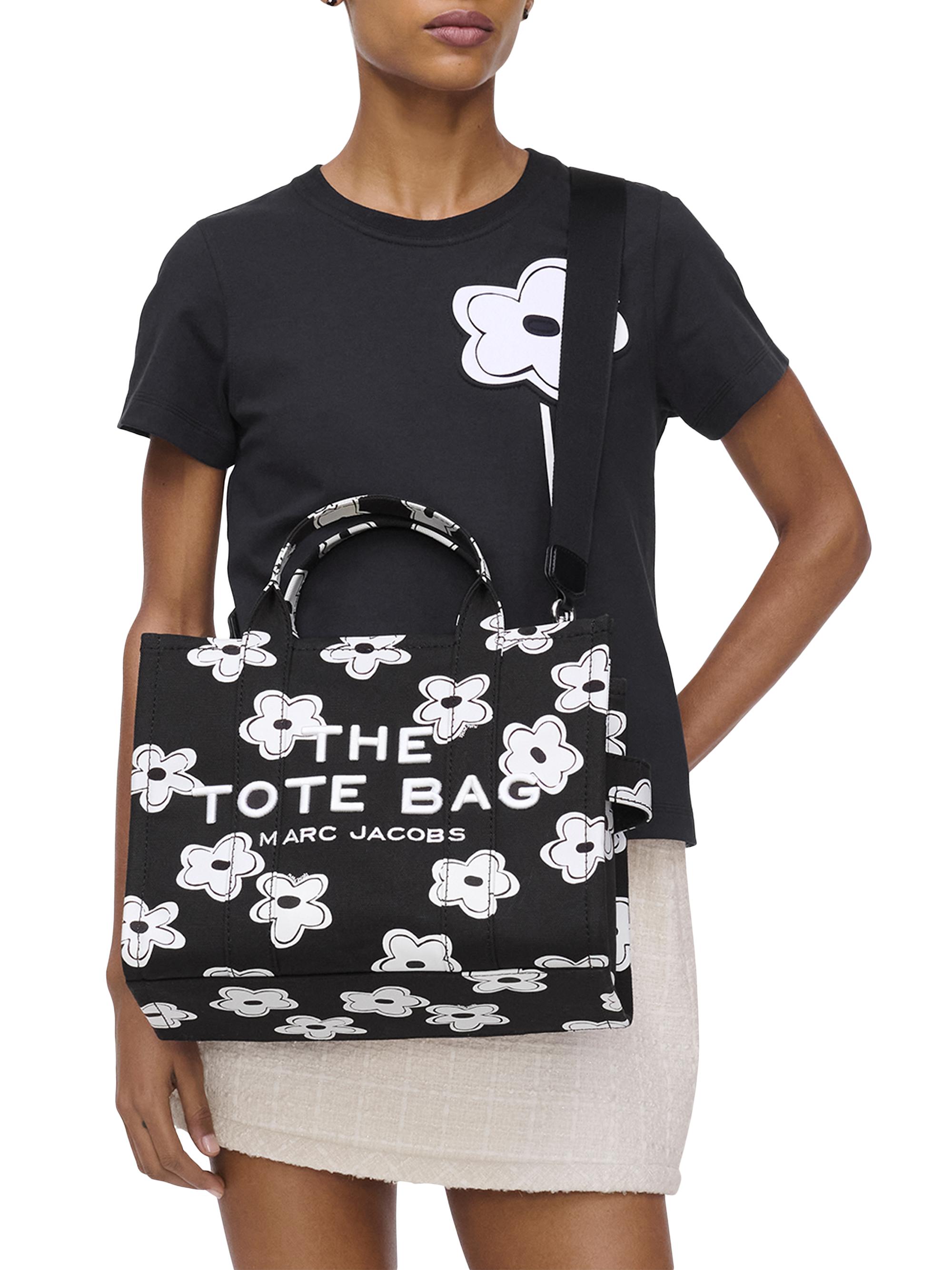 Marc Jacobs Women's The Daisy Canvas  Tote Bag - Black White