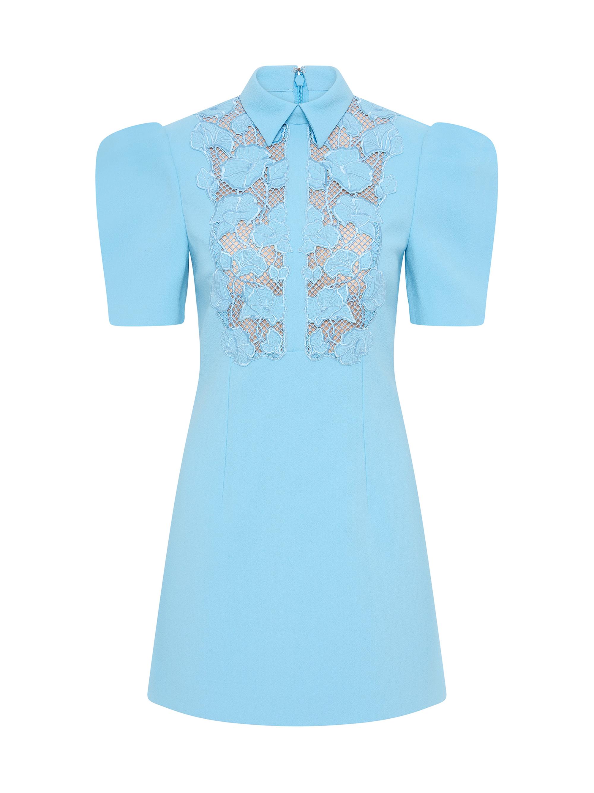 Rebecca Vallance Women's Skye Stretch-Crepe Minidress - Ethereal Blue