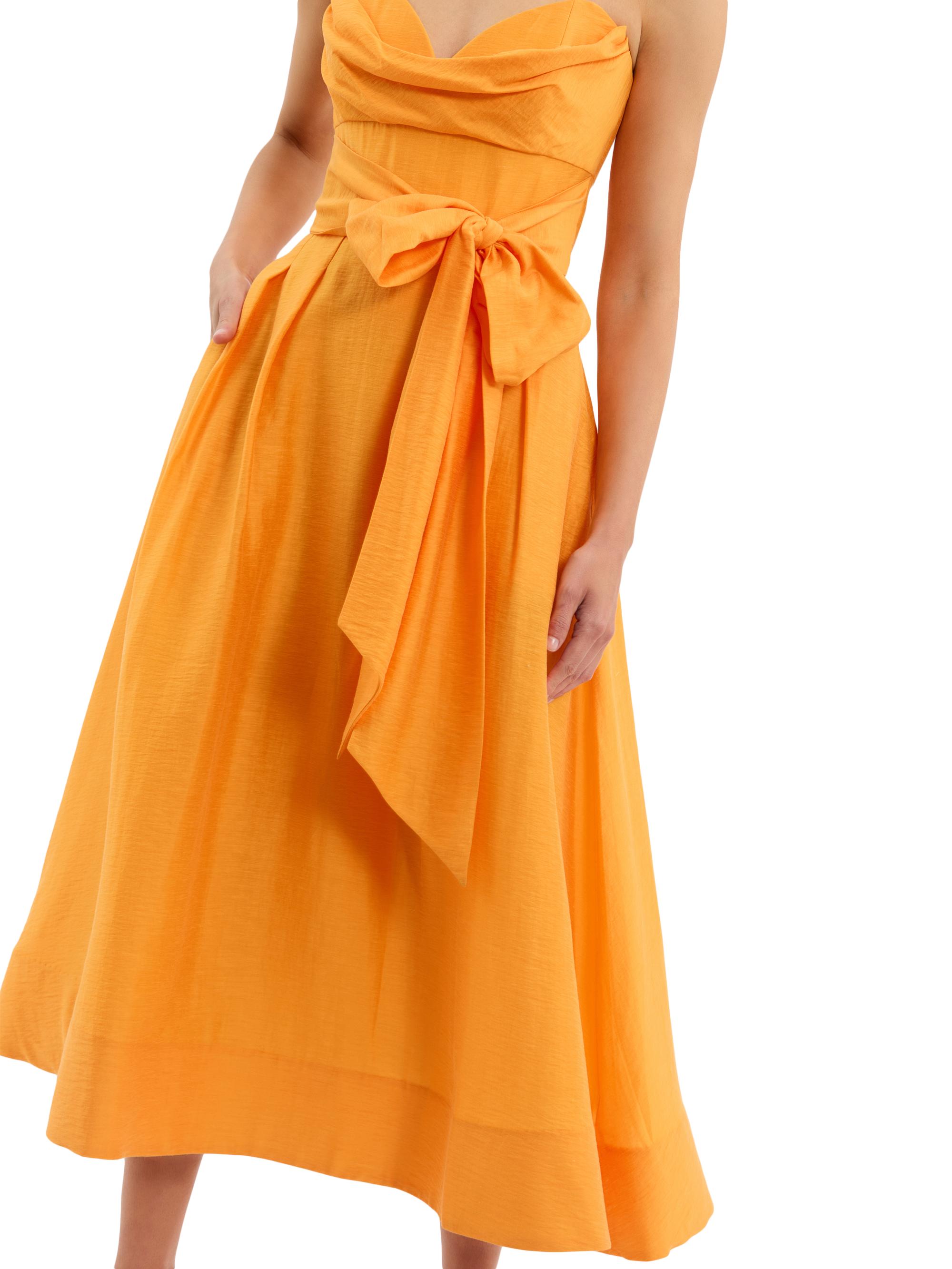 shirred polka dot midi dress Petal and Pup Women's Naura Shirred Tiered Midi Dress
