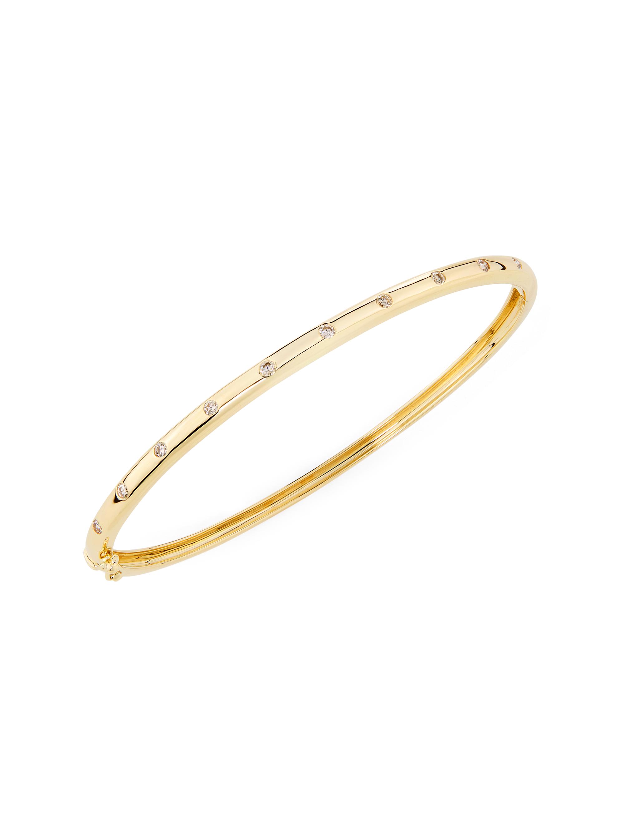 Saks Fifth Avenue Collection Women's 14K Yellow Gold & 0.24 TCW Diamond Bangle - Gold